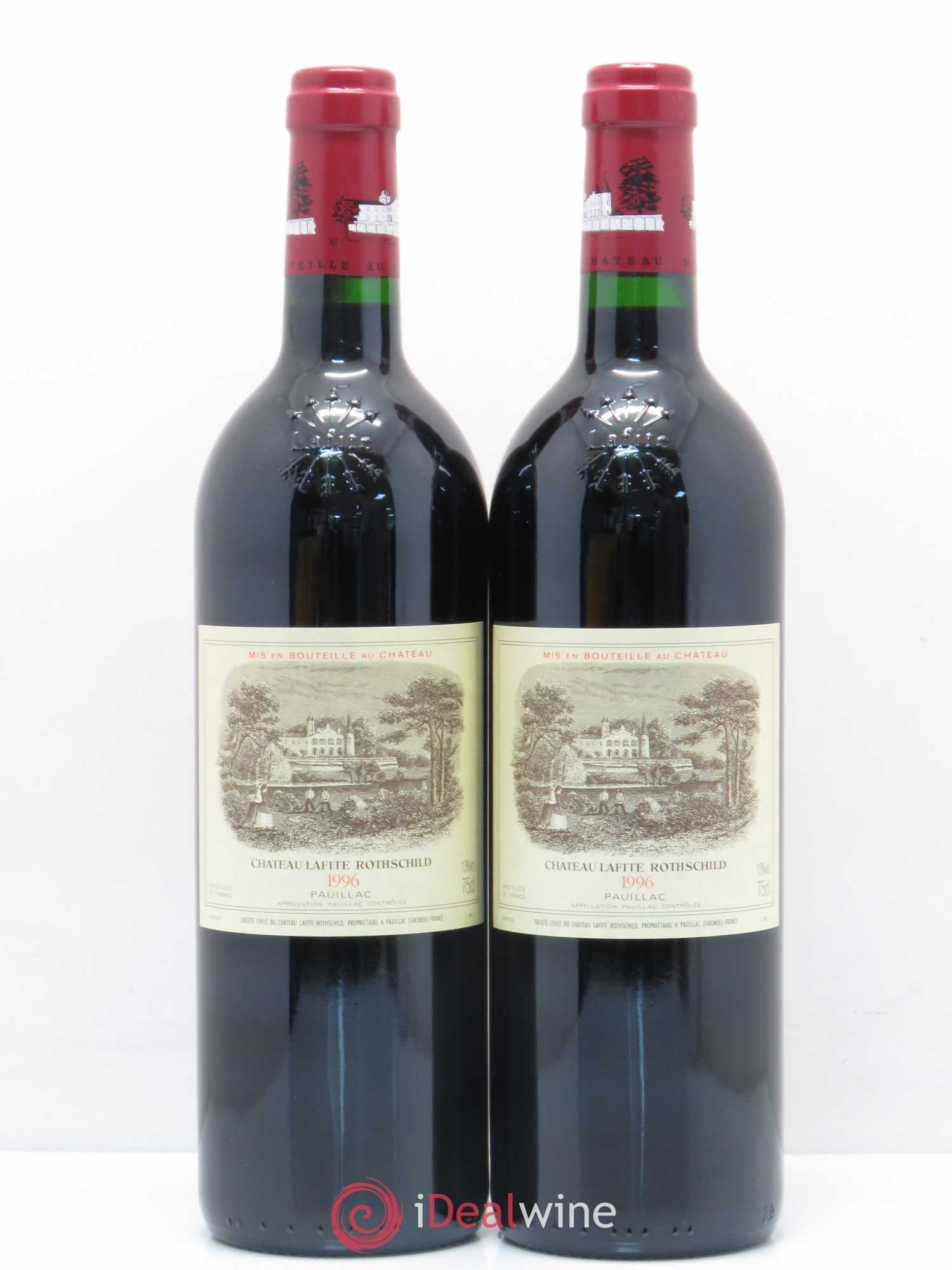 Caisse Duclot Prestige 2 Lafite Rothschild - 2 Margaux - 2 Latour - 2 Mouton Rothschild - 2 Cheval Blanc - 2 Petrus 1996 - Posten von 12 Flaschen - 5
