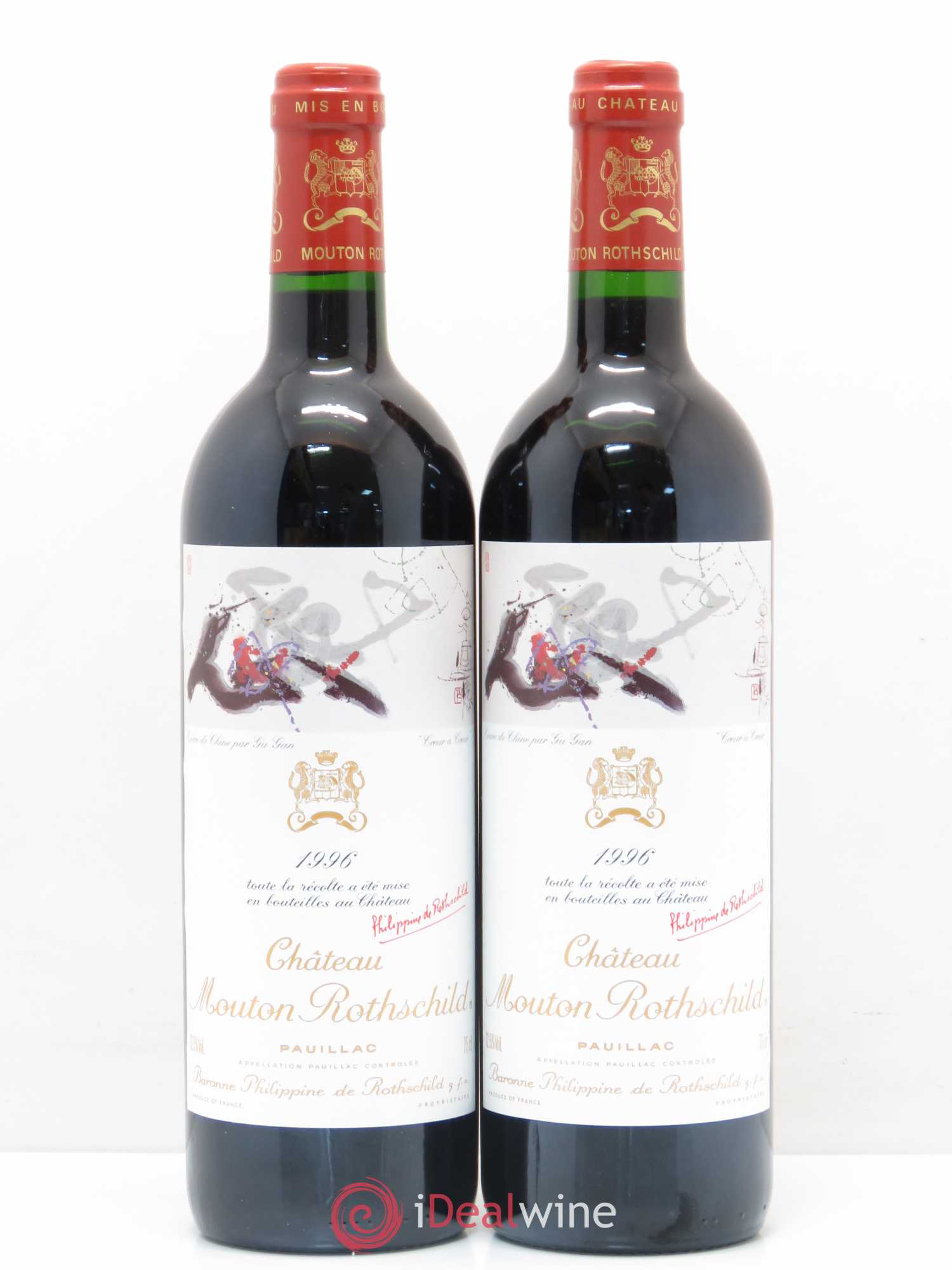 Caisse Duclot Prestige 2 Lafite Rothschild - 2 Margaux - 2 Latour - 2 Mouton Rothschild - 2 Cheval Blanc - 2 Petrus 1996 - Posten von 12 Flaschen - 6
