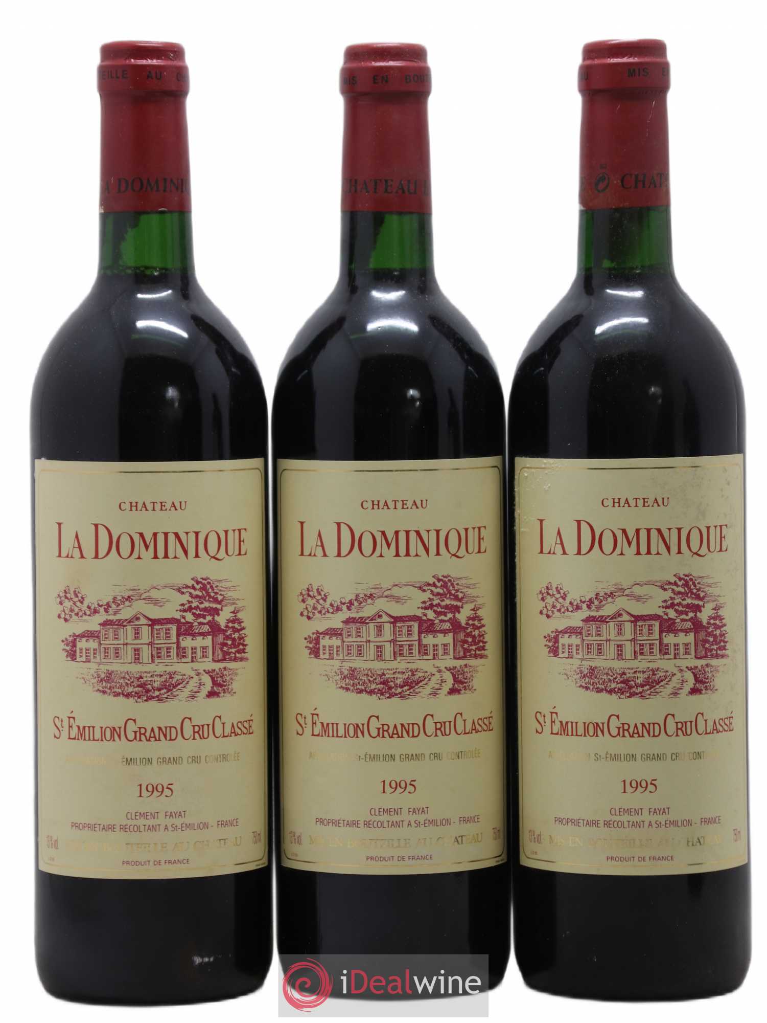 Château la Dominique Grand Cru Classé 1995 - Lot de 12 bouteilles - 1