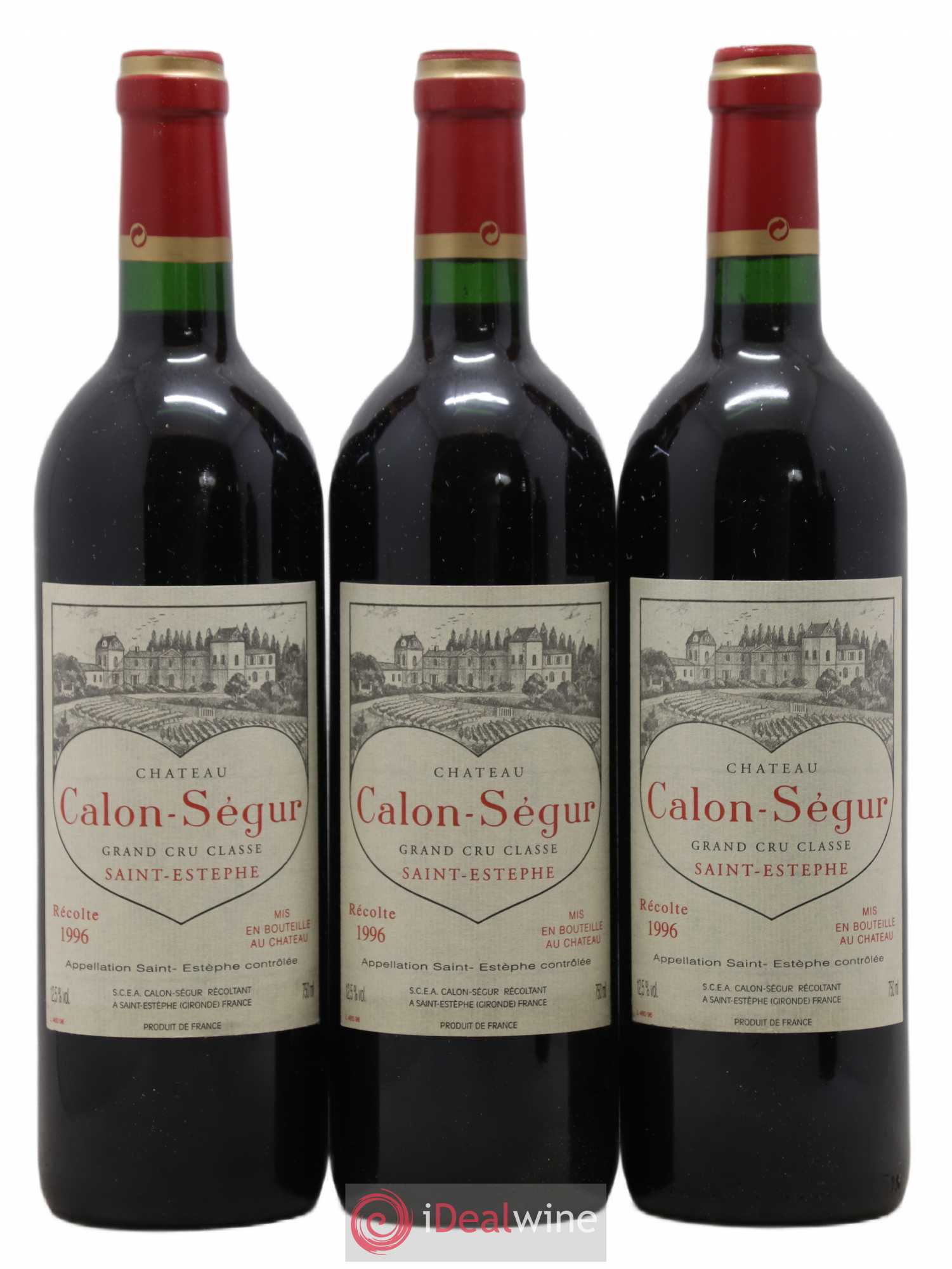 Château Calon Ségur 3ème Grand Cru Classé 1996 - Lot de 12 bouteilles - 1