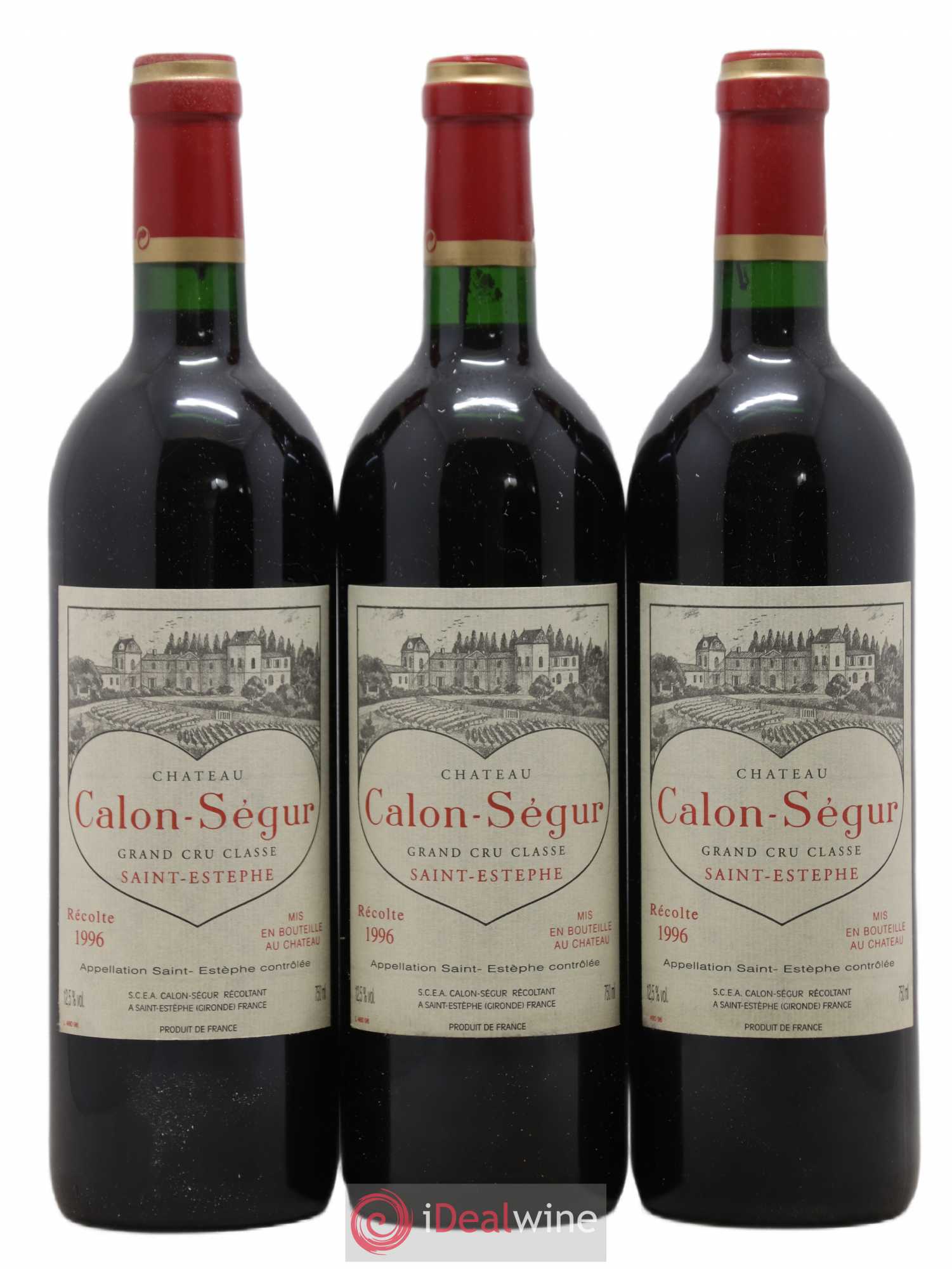 Château Calon Ségur 3ème Grand Cru Classé 1996 - Lot de 12 bouteilles - 2