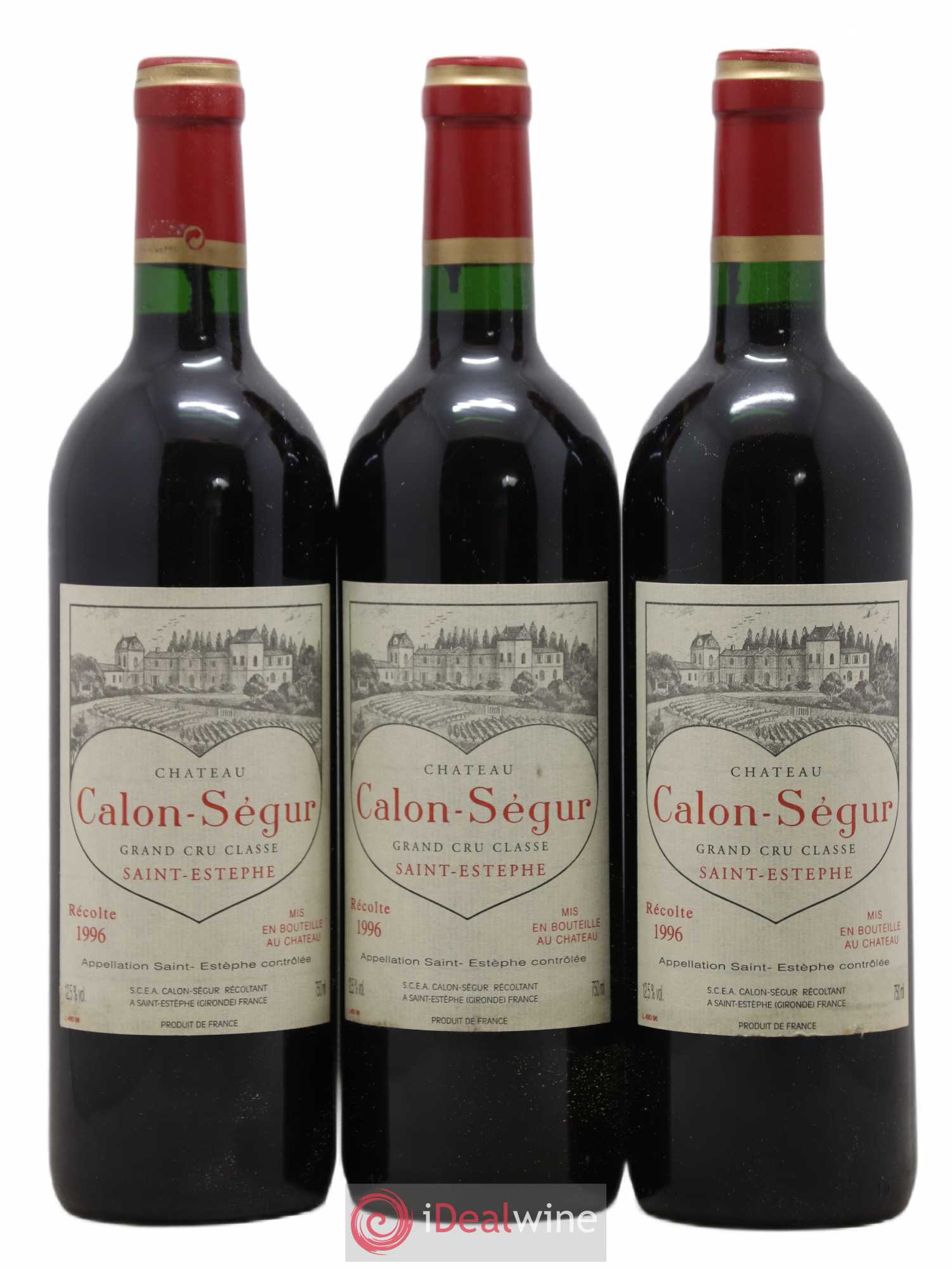 Château Calon Ségur 3ème Grand Cru Classé 1996 - Lot de 12 bouteilles - 3