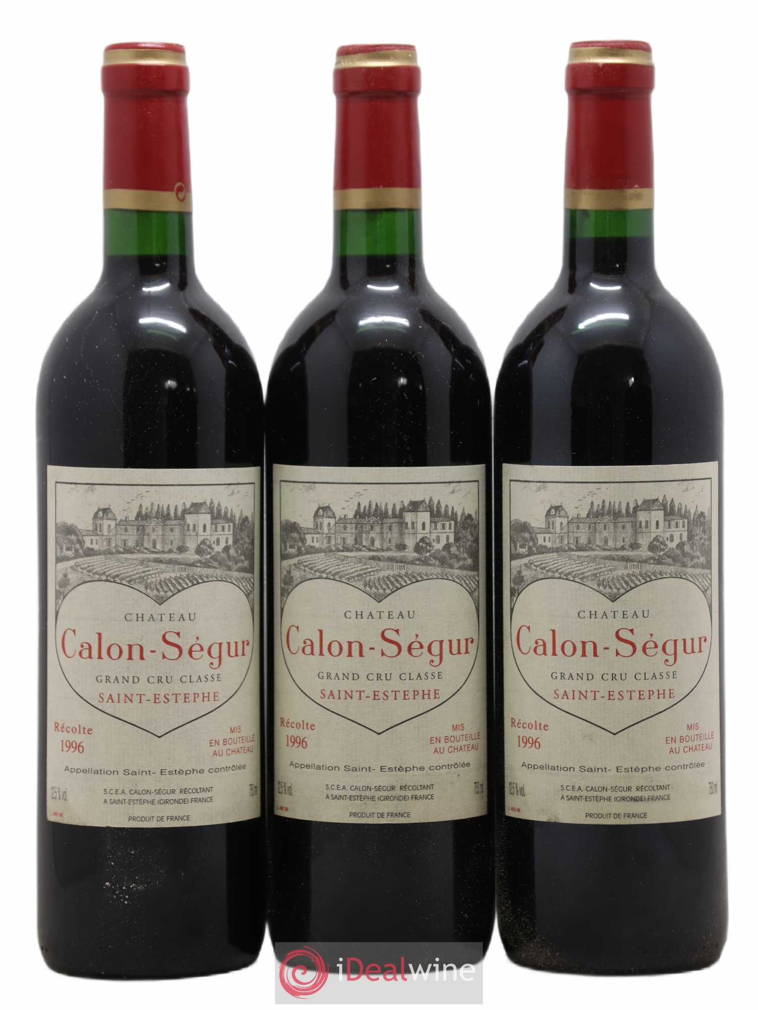 Château Calon Ségur 3ème Grand Cru Classé 1996 - Lot de 12 bouteilles - 4