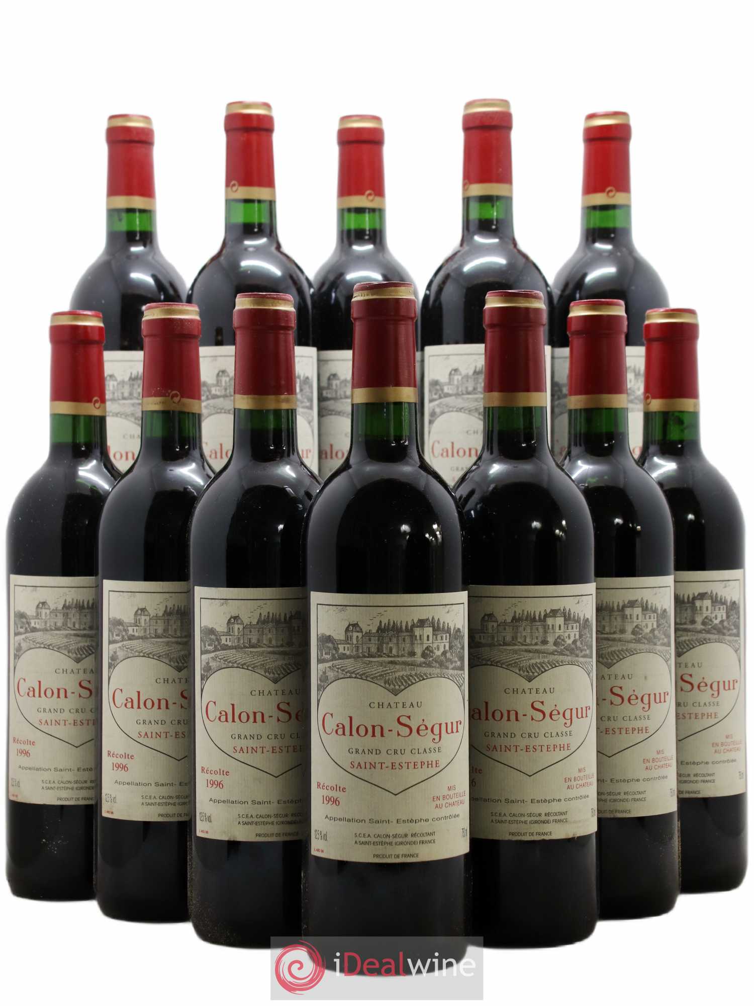 Château Calon Ségur 3ème Grand Cru Classé 1996 - Lot de 12 bouteilles - 0
