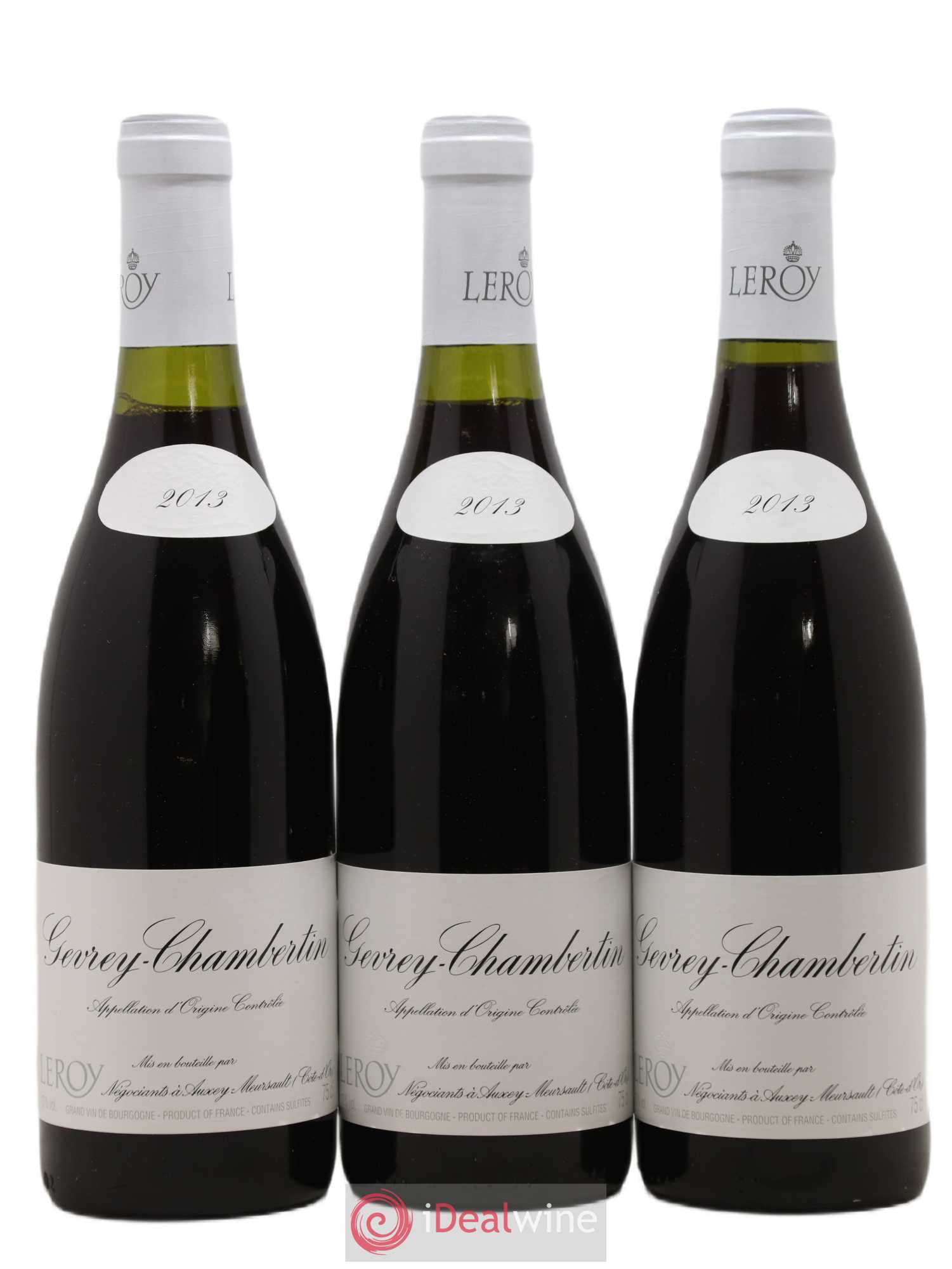 Gevrey-Chambertin Leroy SA 2013 - Lot de 3 bouteilles - 0