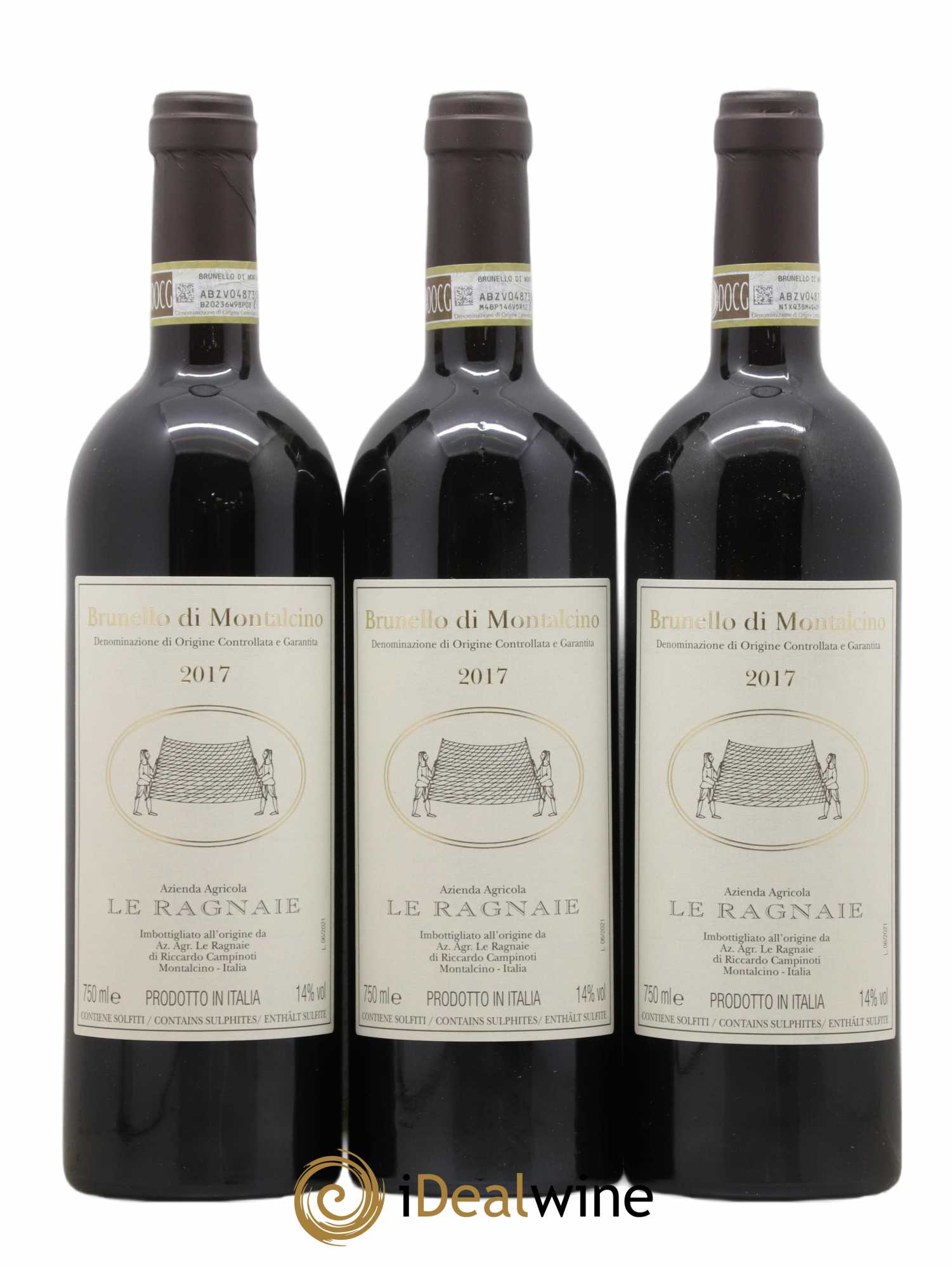 Brunello di Montalcino Le Ragnaie 2017 - Lot de 3 bouteilles - 0