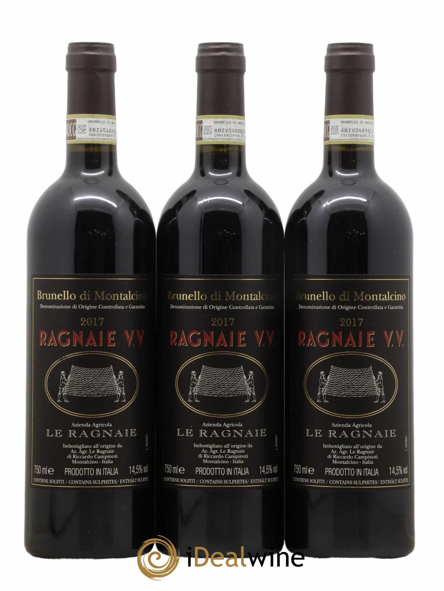 Brunello di Montalcino DOCG Vecchie Vigne Le Ragnaie 2017 - Lot de 3 bouteilles - 0