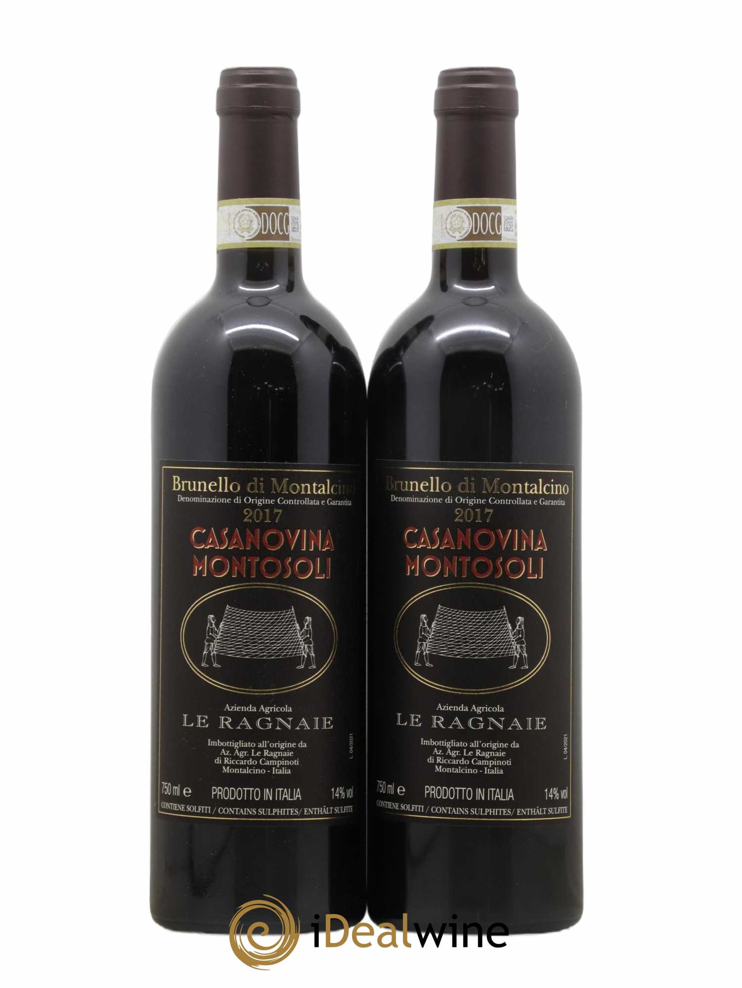 Brunello di Montalcino Le Ragnaie Casanovina Montosoli 2017 - Lot de 2 bouteilles - 0
