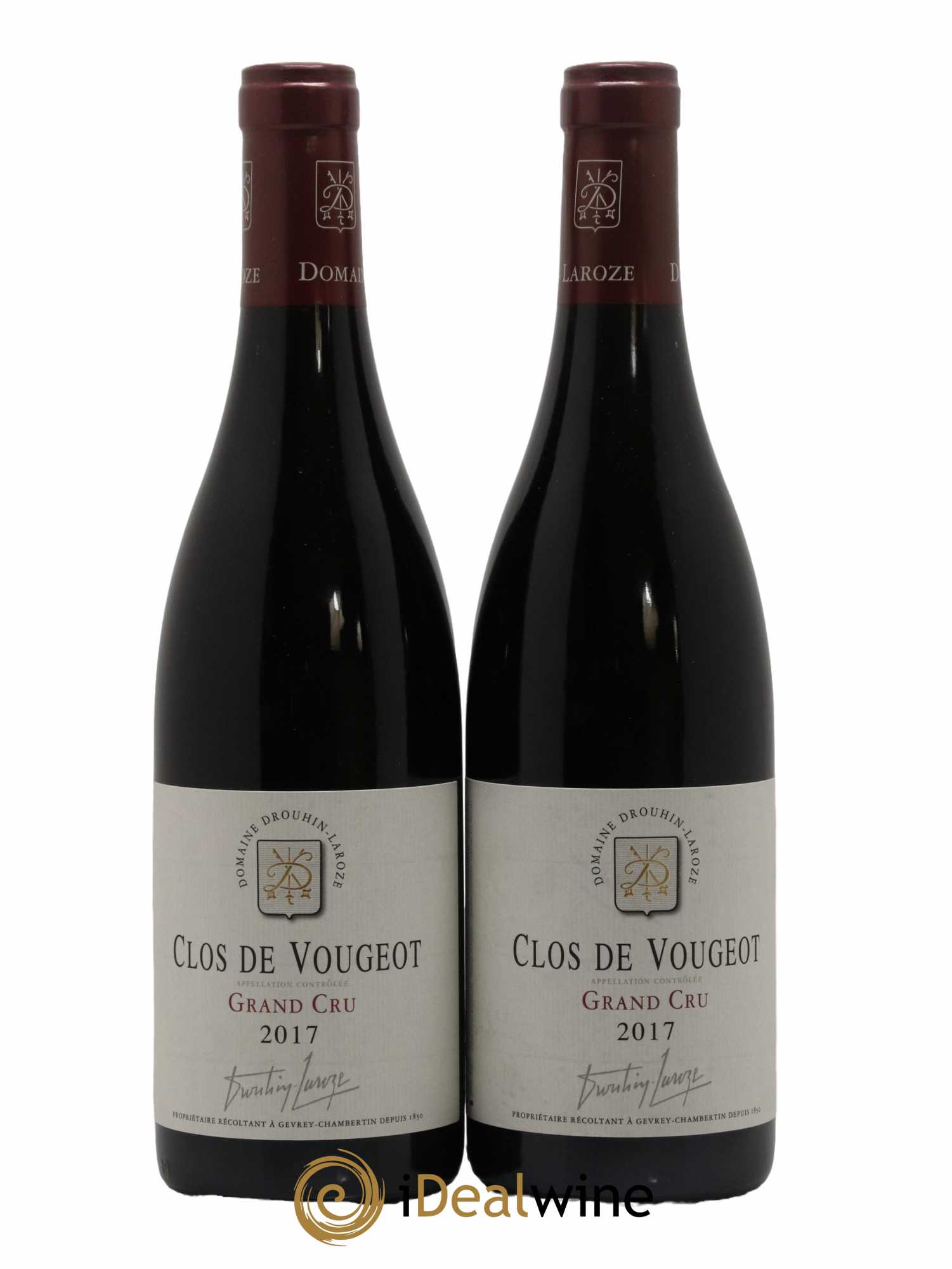 Clos de Vougeot Grand Cru Domaine Drouhin-Laroze 2017 - Lot de 2 bouteilles - 0