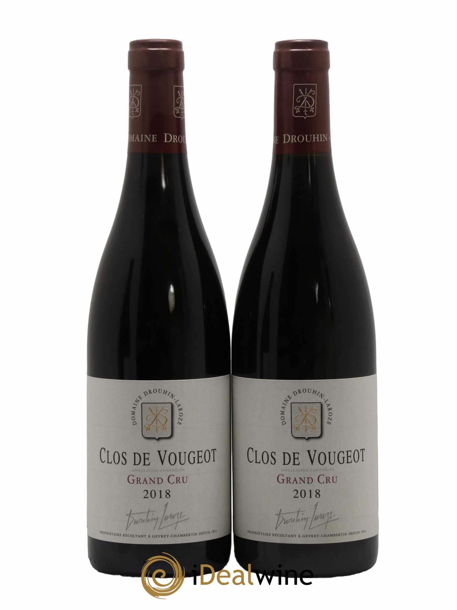 Clos de Vougeot Grand Cru Domaine Drouhin-Laroze 2018 - Lot de 2 bouteilles - 0