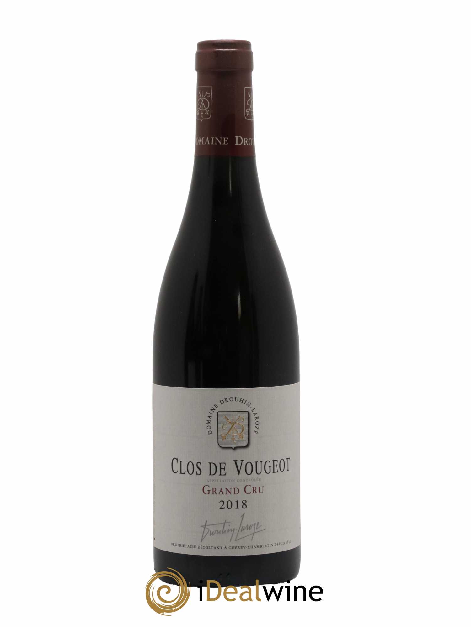 Clos de Vougeot Grand Cru Domaine Drouhin-Laroze 2018 - Lot de 1 bouteille - 0