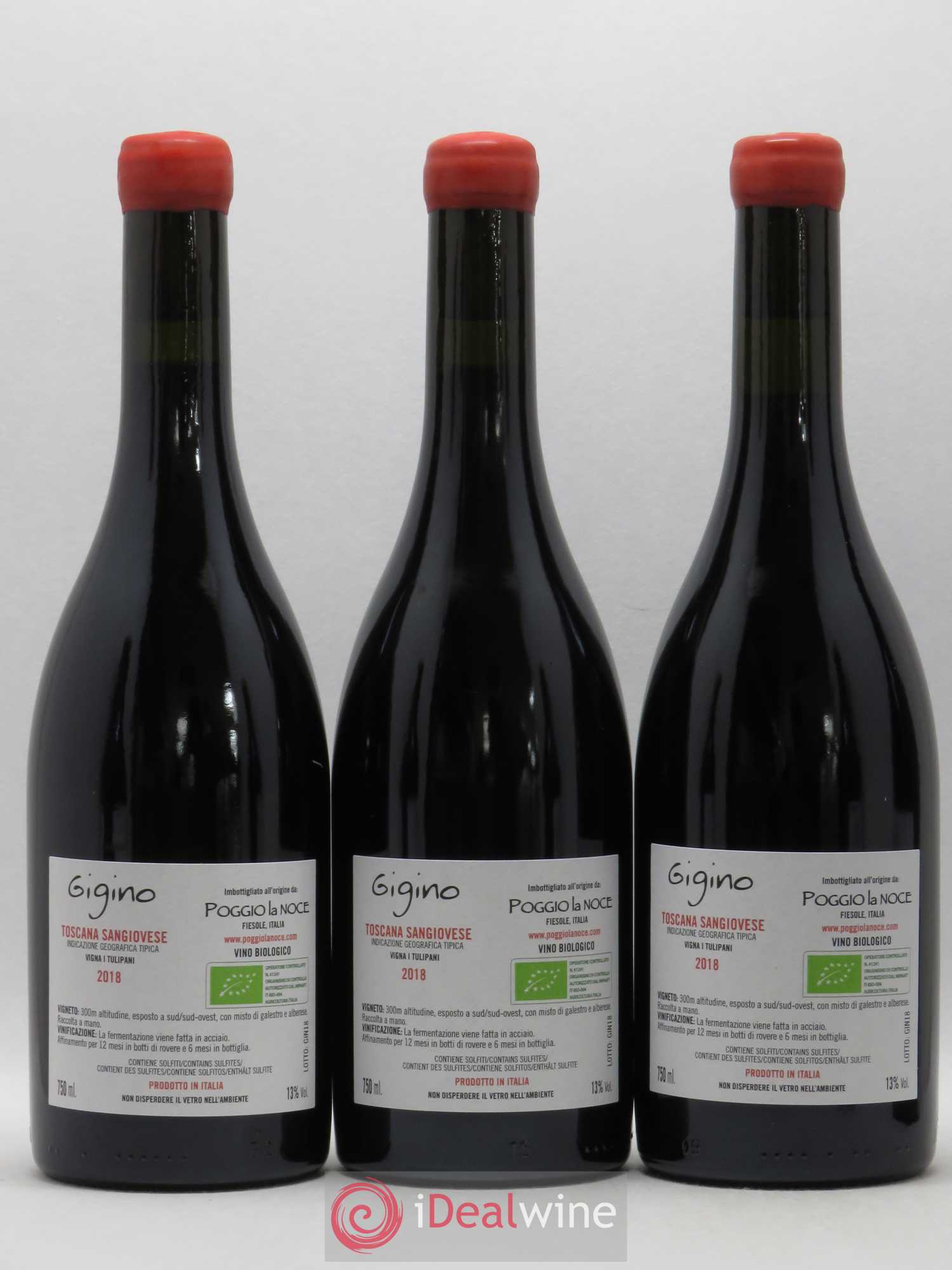 Toscana IGT Gigino Poggio La Noce Sangiovese 2018 - Posten von 6 Flaschen - 2