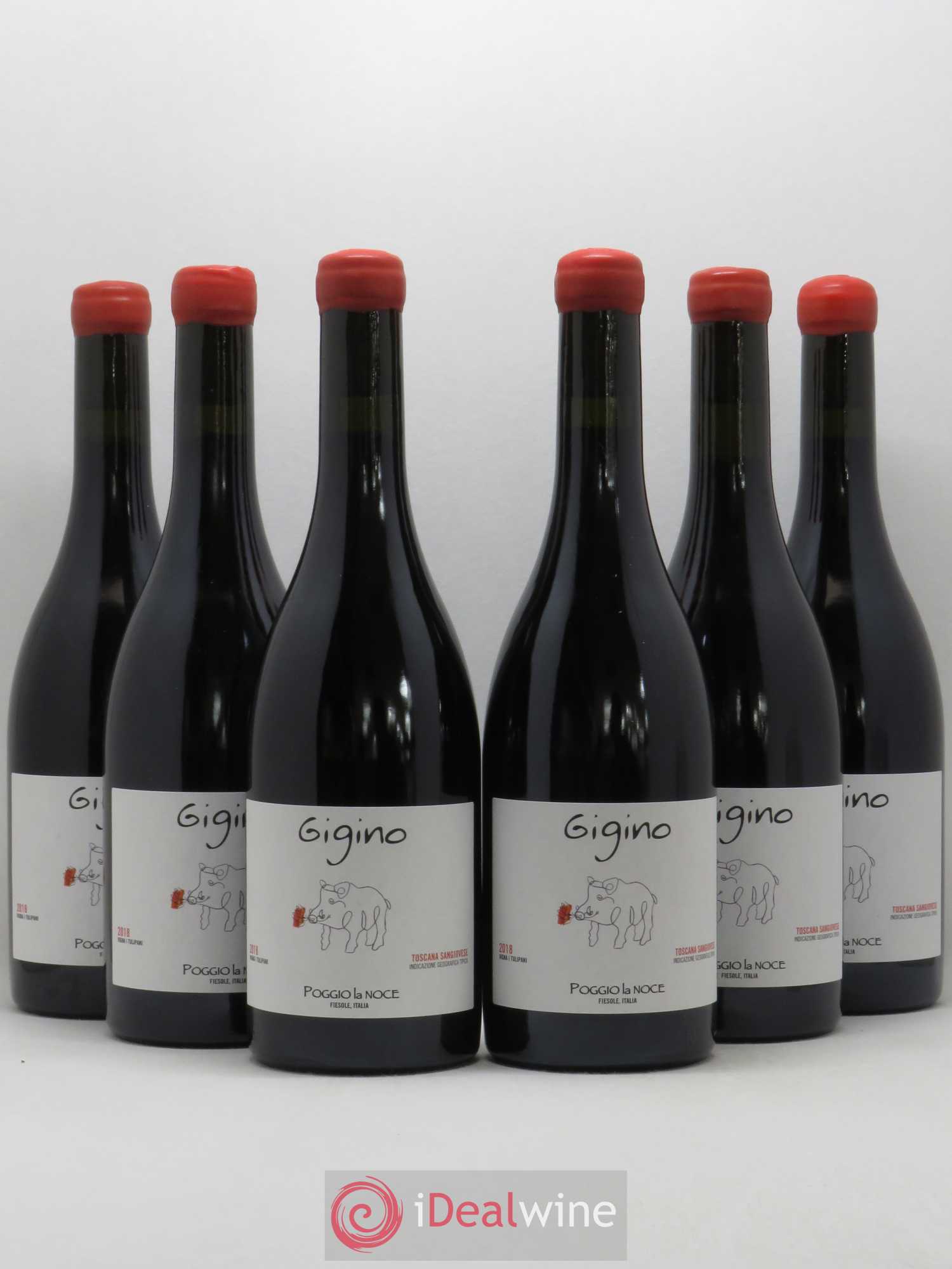 Toscana IGT Gigino Poggio La Noce Sangiovese 2018 - Posten von 6 Flaschen - 0