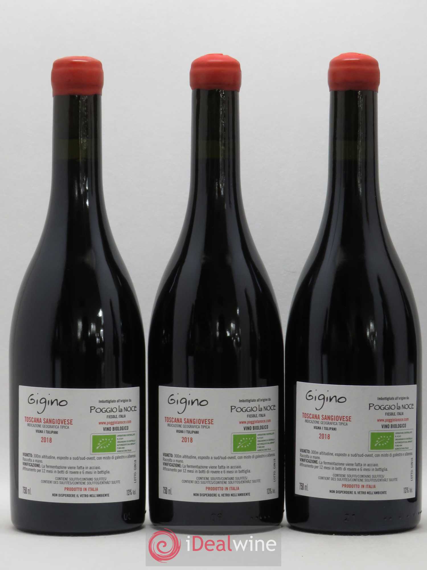 Toscana IGT Gigino Poggio La Noce Sangiovese 2018 - Posten von 6 Flaschen - 2