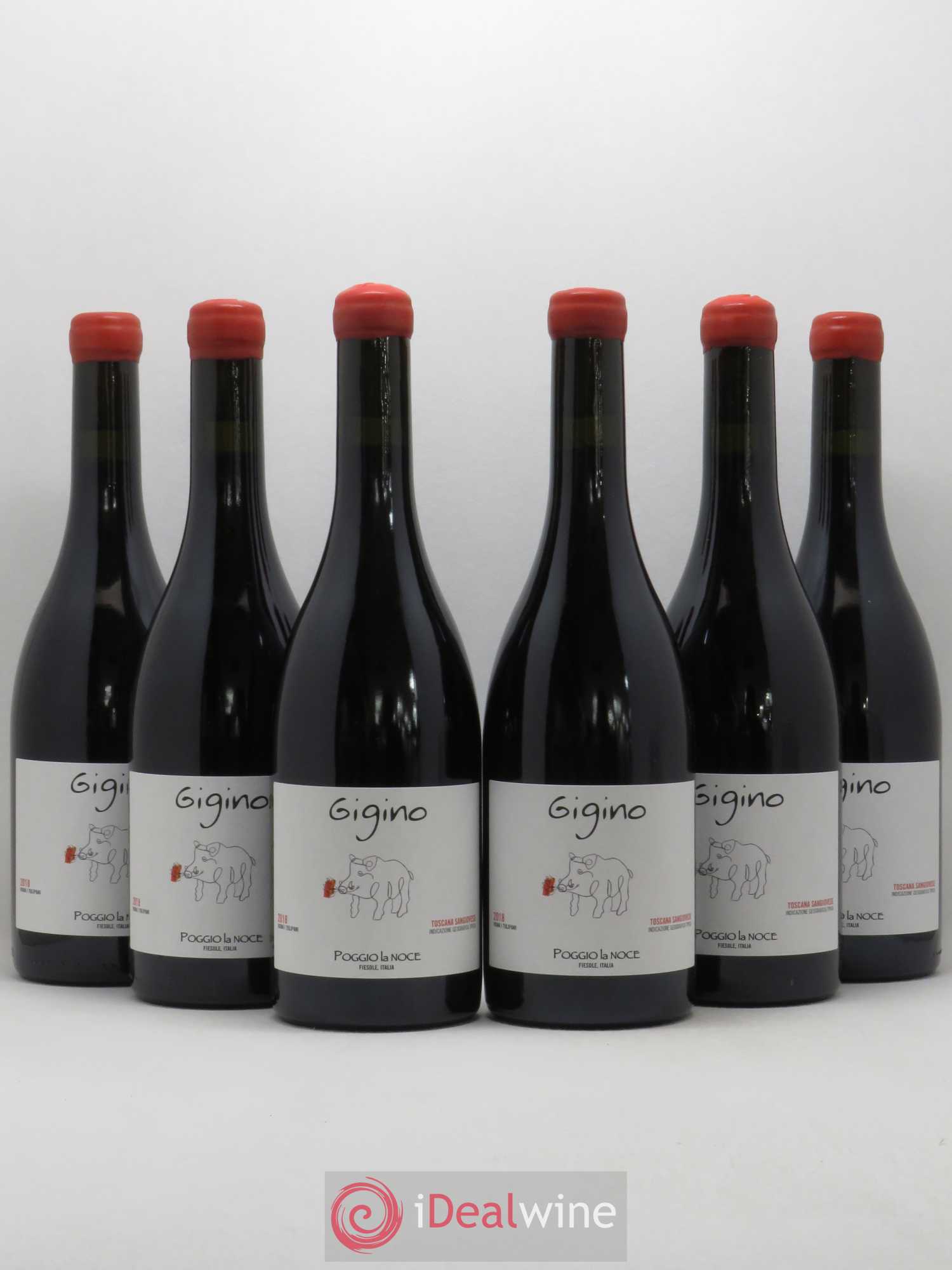 Toscana IGT Gigino Poggio La Noce Sangiovese 2018 - Posten von 6 Flaschen - 0