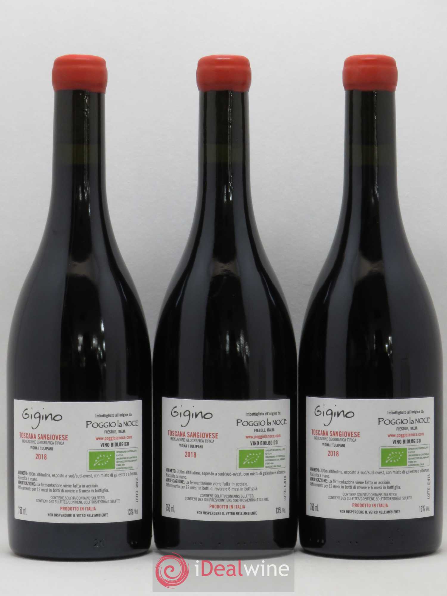 Toscana IGT Gigino Poggio La Noce Sangiovese 2018 - Posten von 3 Flaschen - 1