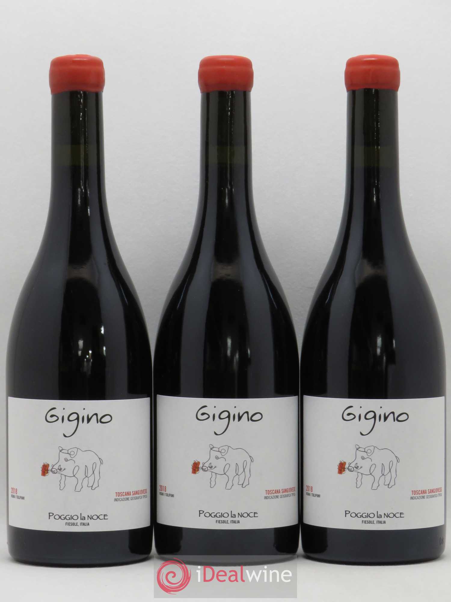 Toscana IGT Gigino Poggio La Noce Sangiovese 2018 - Posten von 3 Flaschen - 0