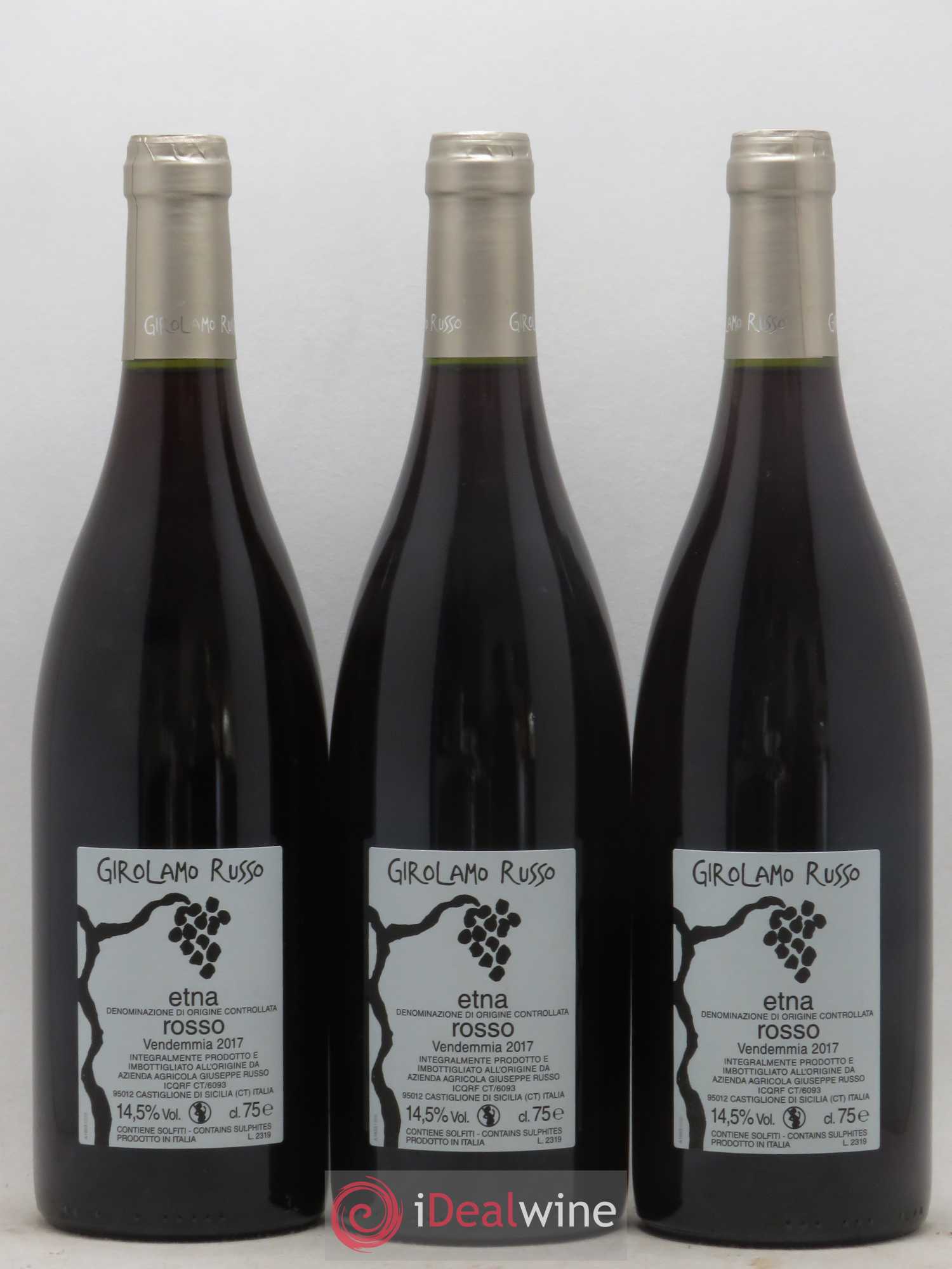 Italie DOC Etna San Lorenzo Girolamo Russo 2017 - Posten von 6 Flaschen - 2