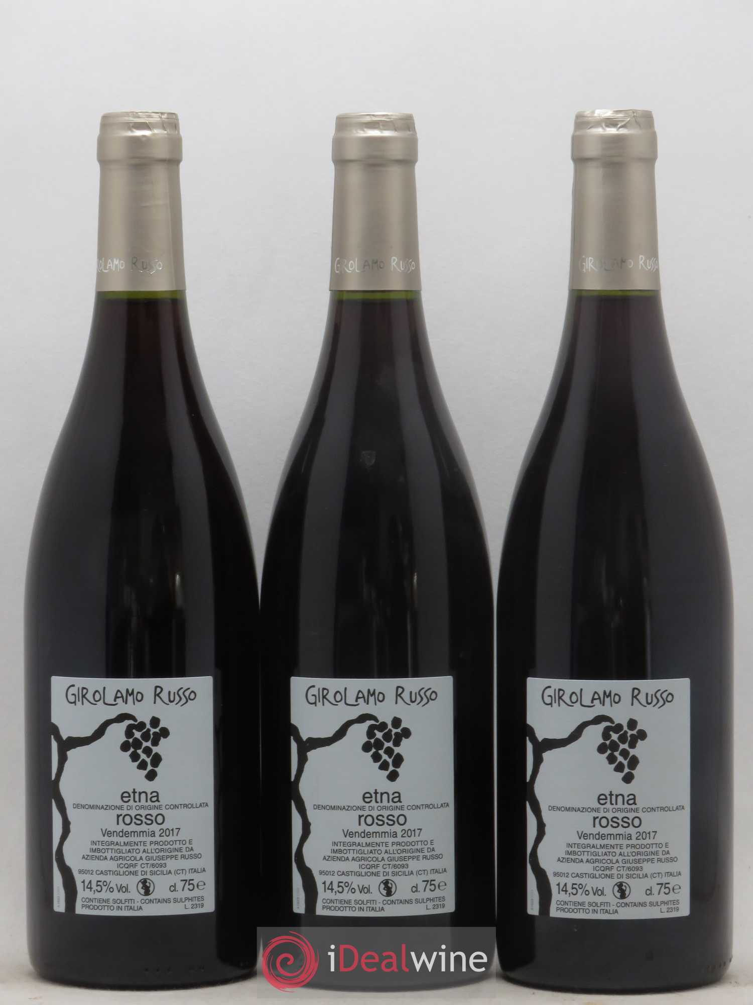 Italie DOC Etna San Lorenzo Girolamo Russo 2017 - Posten von 6 Flaschen - 4