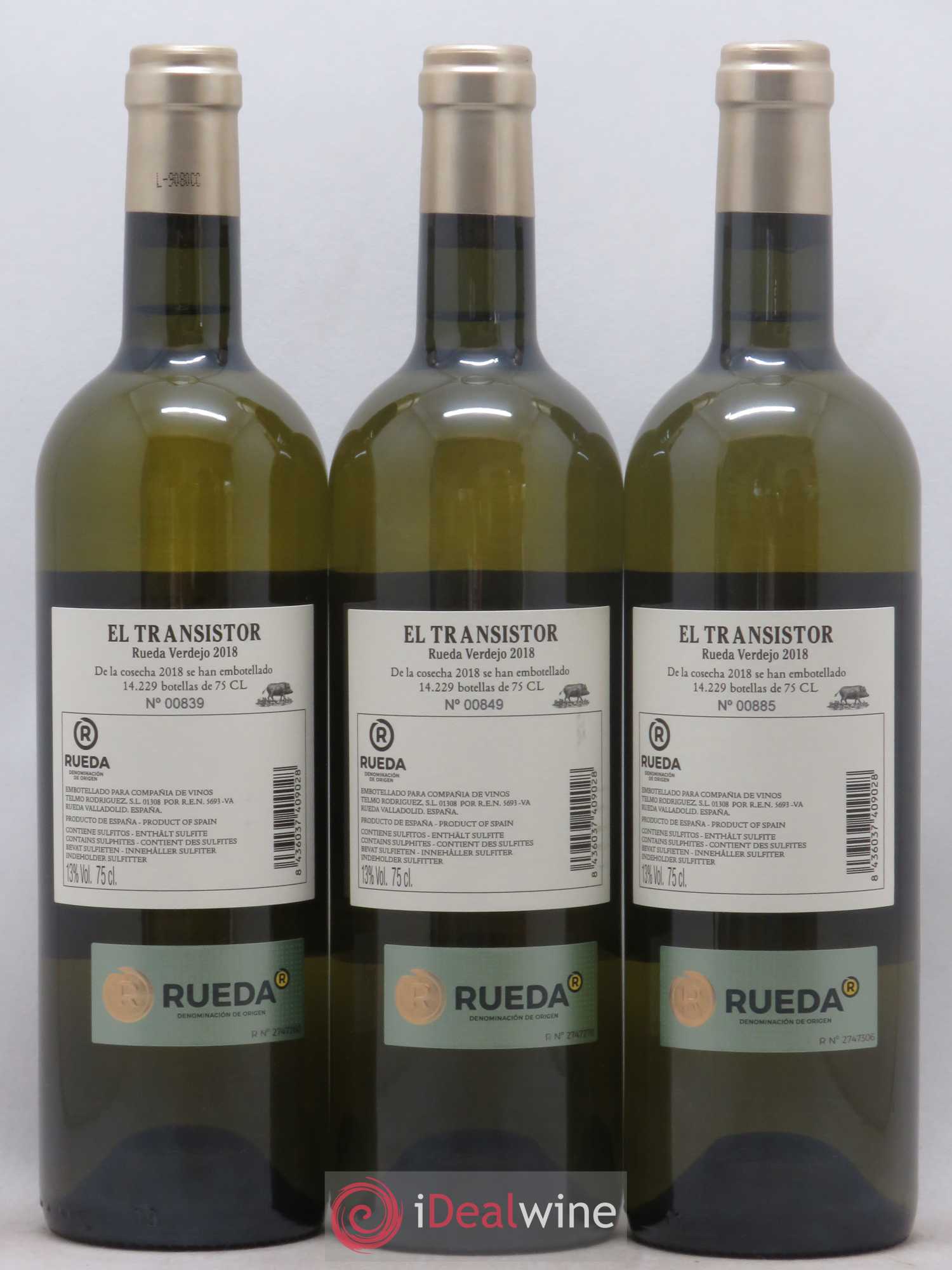 Rueda El Transistor Compania de Vinos Telmo Rodriguez (sans prix de réserve) 2018 - Lotto di 3 bottiglie - 1