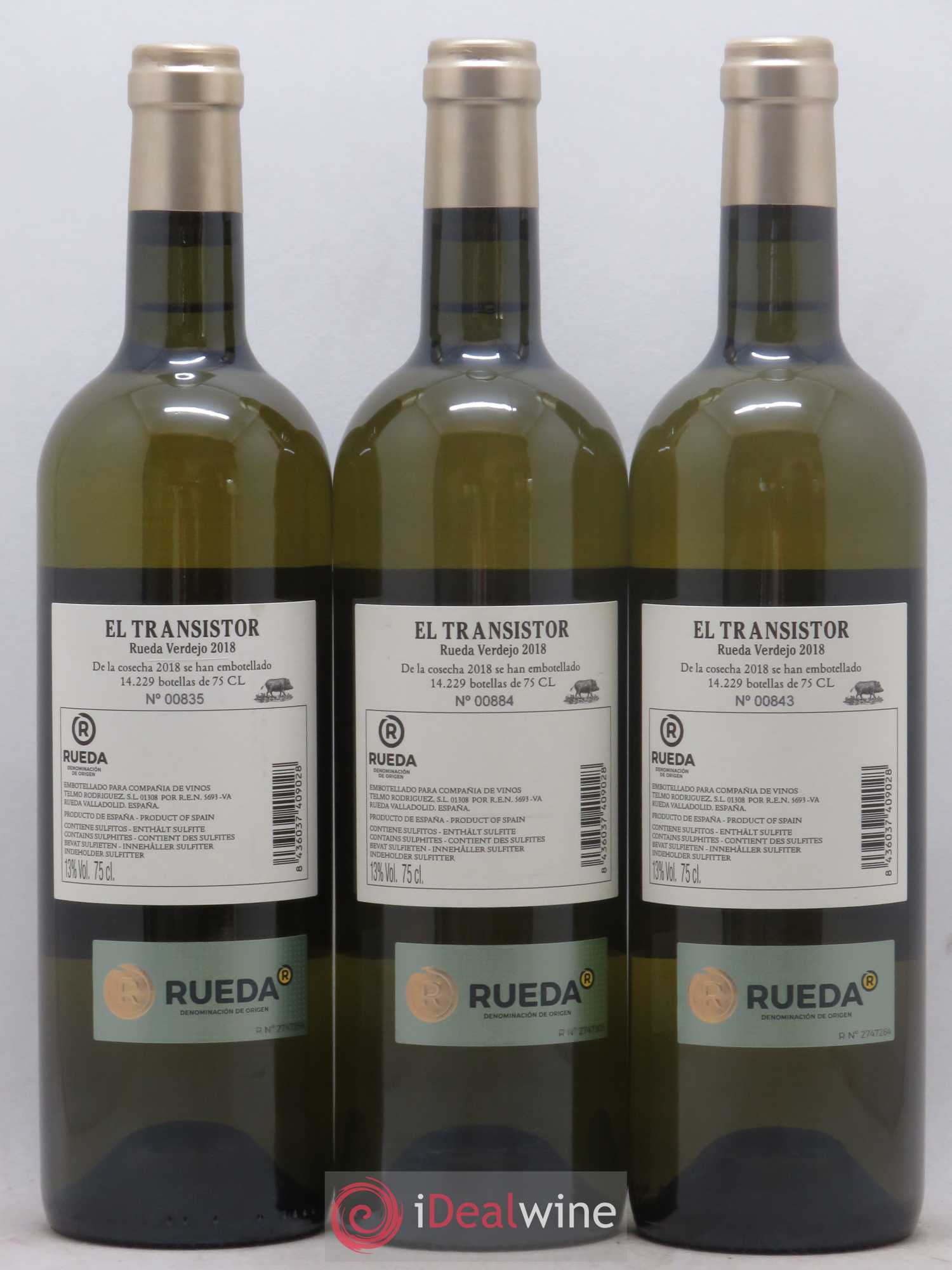 Rueda El Transistor Compania de Vinos Telmo Rodriguez (sans prix de réserve) 2018 - Lotto di 3 bottiglie - 1