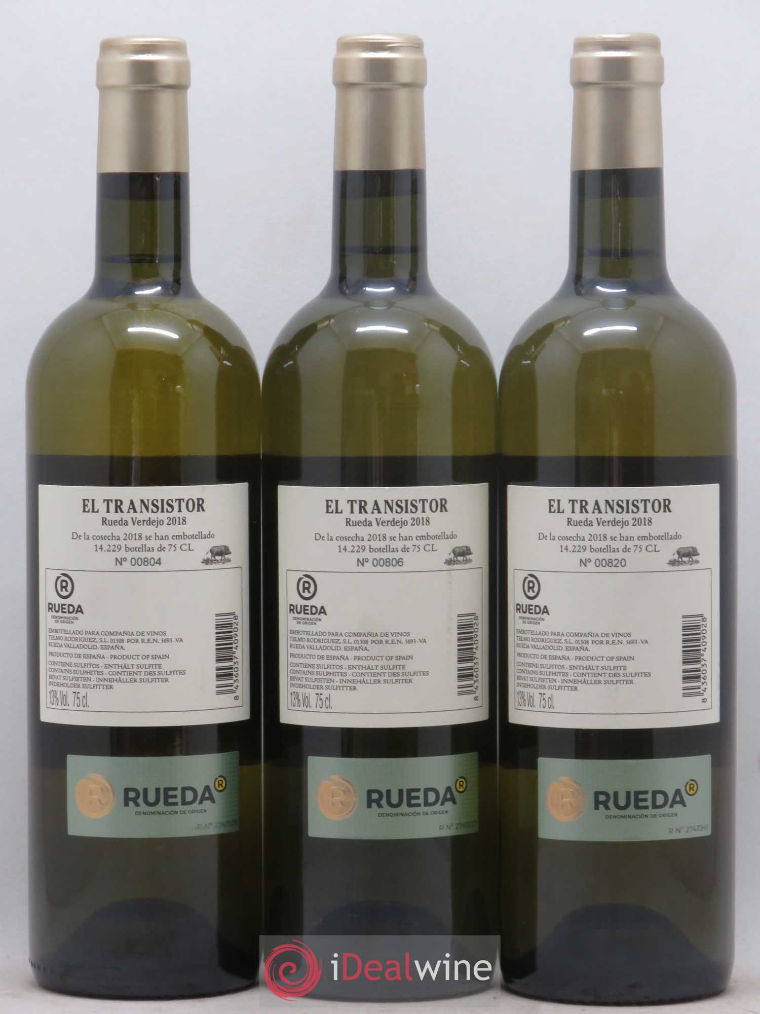 Rueda El Transistor Compania de Vinos Telmo Rodriguez (no reserve) 2018 - Lot of 3 bottles - 1