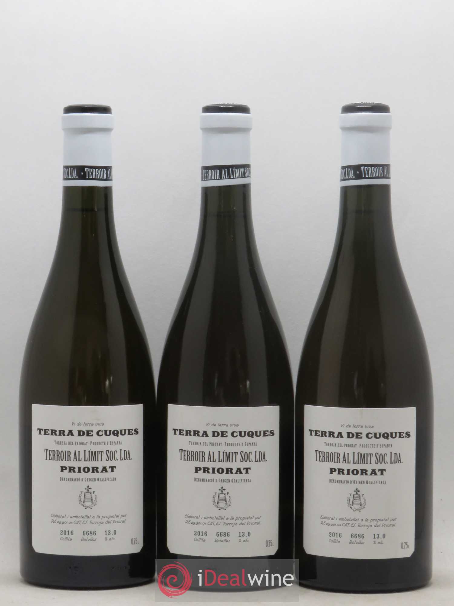 Priorat Terroir Al Limit Terra de Cuques Dominik Hubert 2016 - Lot de 3 bouteilles - 0