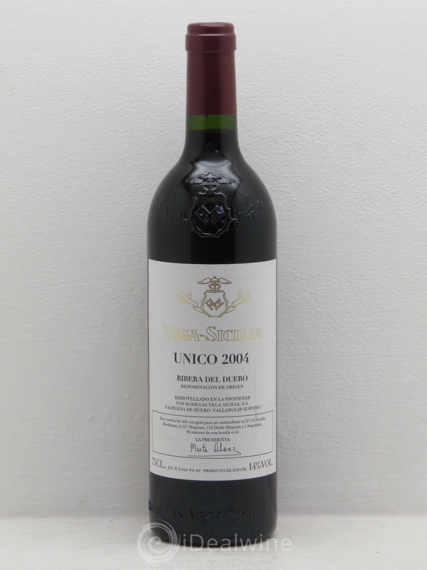 Ribera Del Duero DO Vega Sicilia Unico Famille Alvarez 2004 - Lot de 1 bouteille - 0