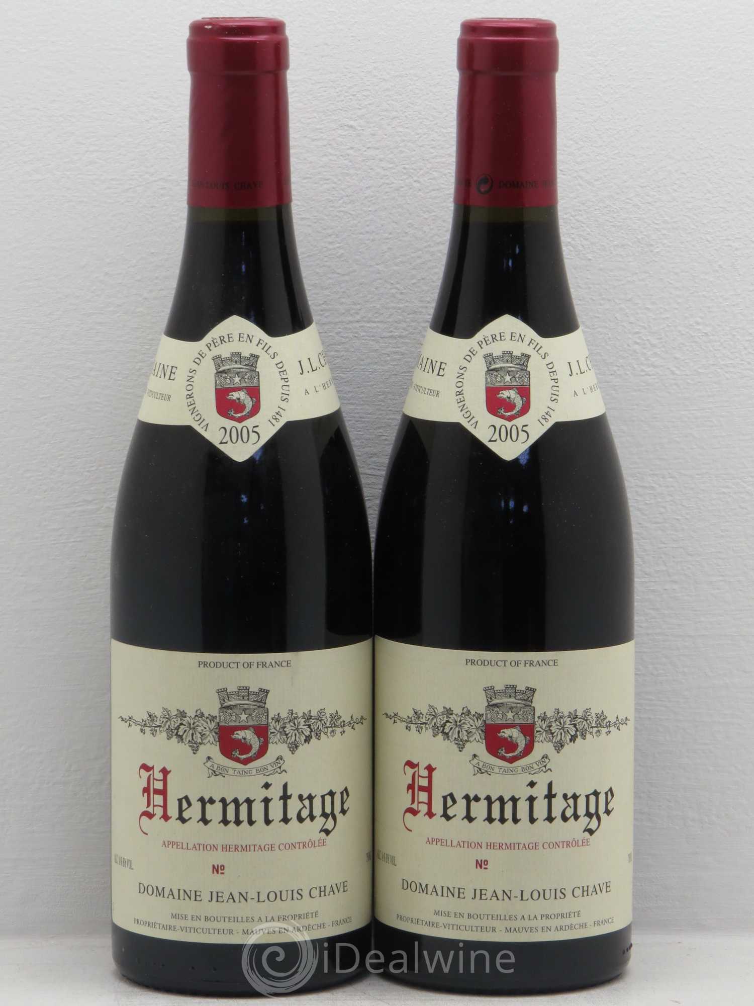 Hermitage Jean-Louis Chave 2005 - Lot de 2 bouteilles - 0