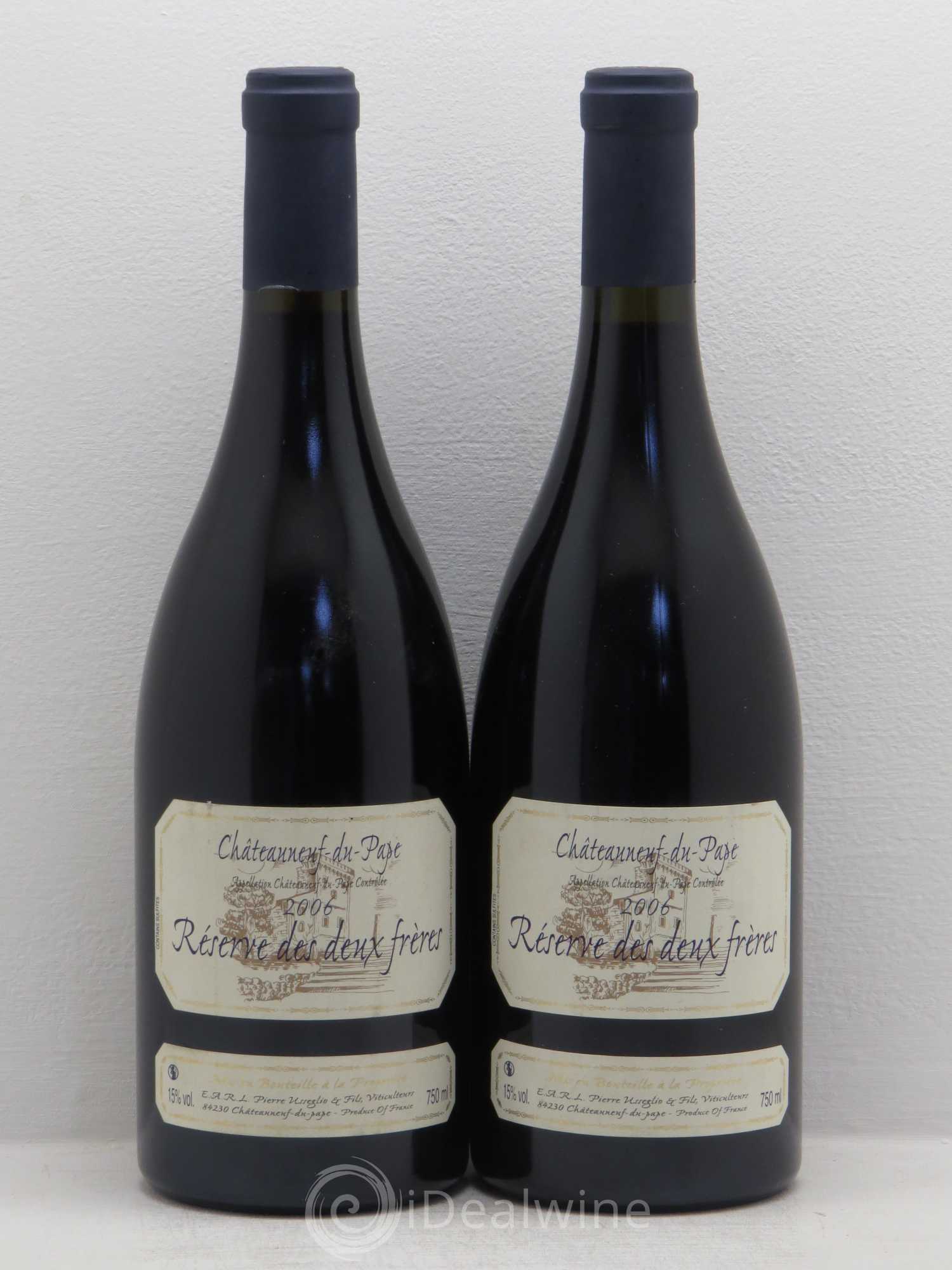 Châteauneuf-du-Pape Réserve des 2 frères Pierre Usseglio & Fils 2006 - Lot de 2 bouteilles - 0