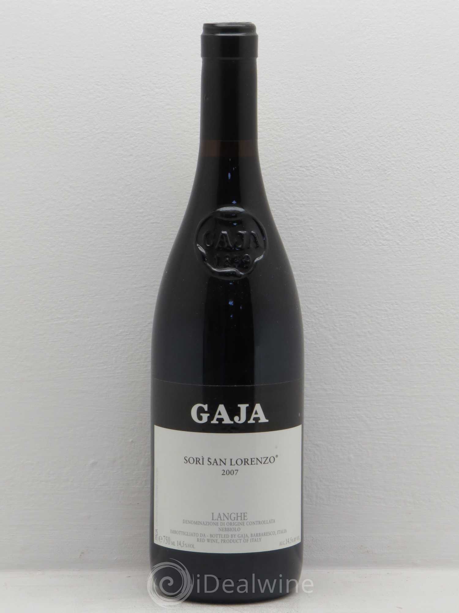 Langhe DOC Sori San Lorenzo Angelo Gaja 2007 - Lot de 1 bouteille - 0