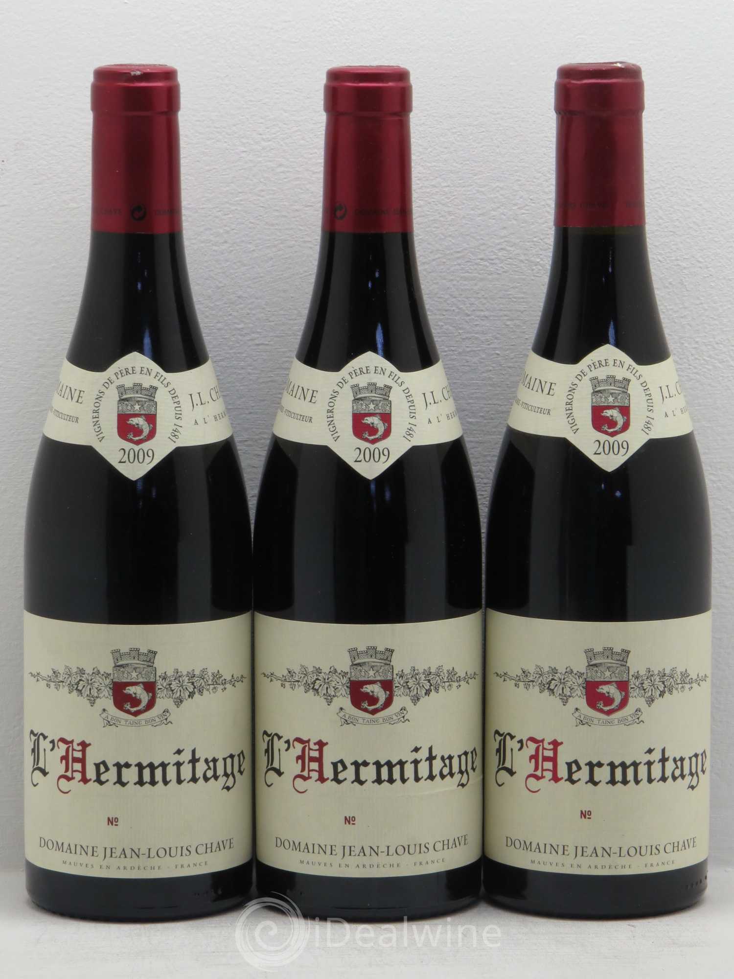 Hermitage Jean-Louis Chave 2009 - Lot de 3 bouteilles - 0