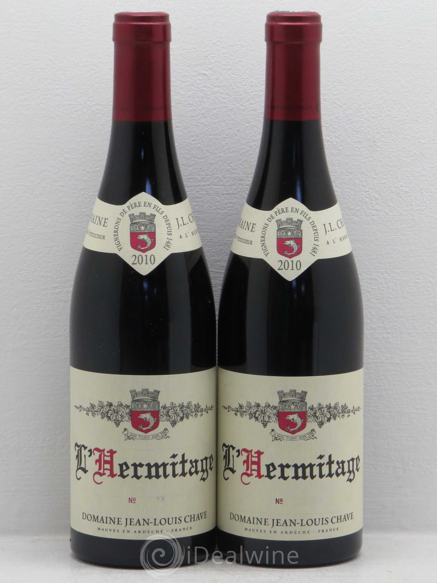 Hermitage Jean-Louis Chave 2010 - Lot de 2 bouteilles - 0