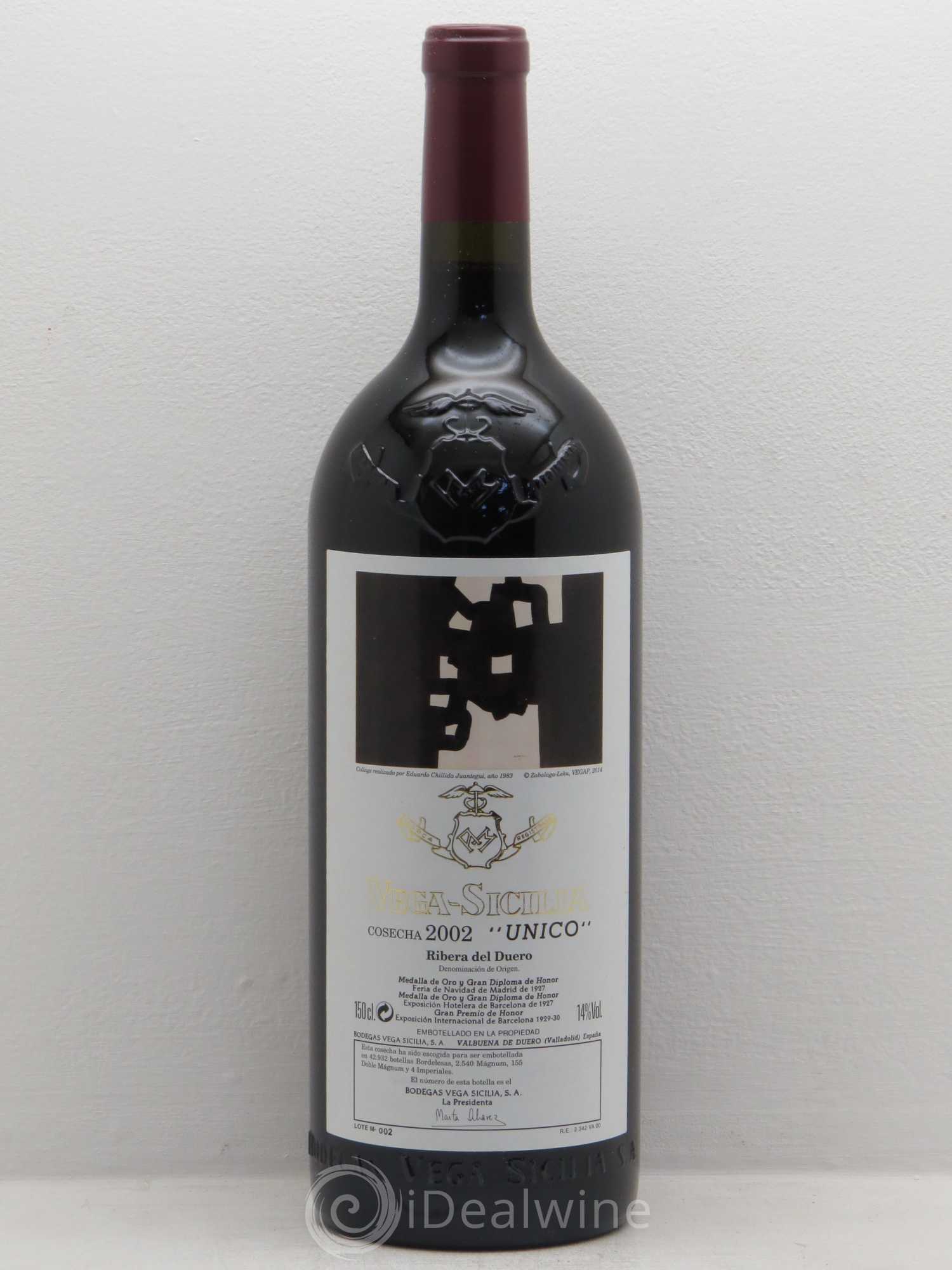 Ribera Del Duero DO Vega Sicilia Unico Famille Alvarez 2002 - Lot de 1 magnum - 0
