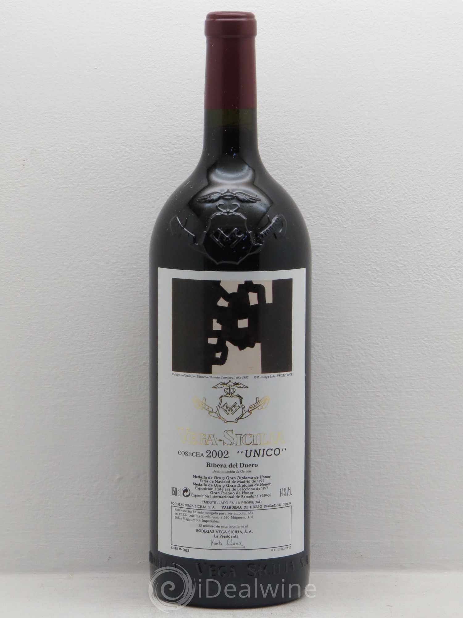 Ribera Del Duero DO Vega Sicilia Unico Famille Alvarez 2002 - Lot de 1 magnum - 0
