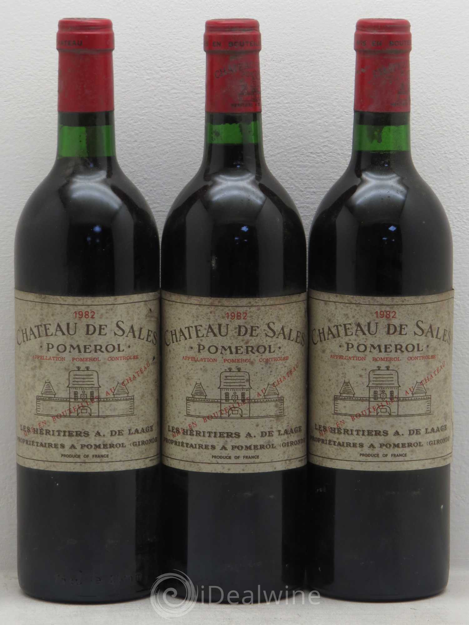 Château de Sales 1982 - Lot de 3 bouteilles - 0