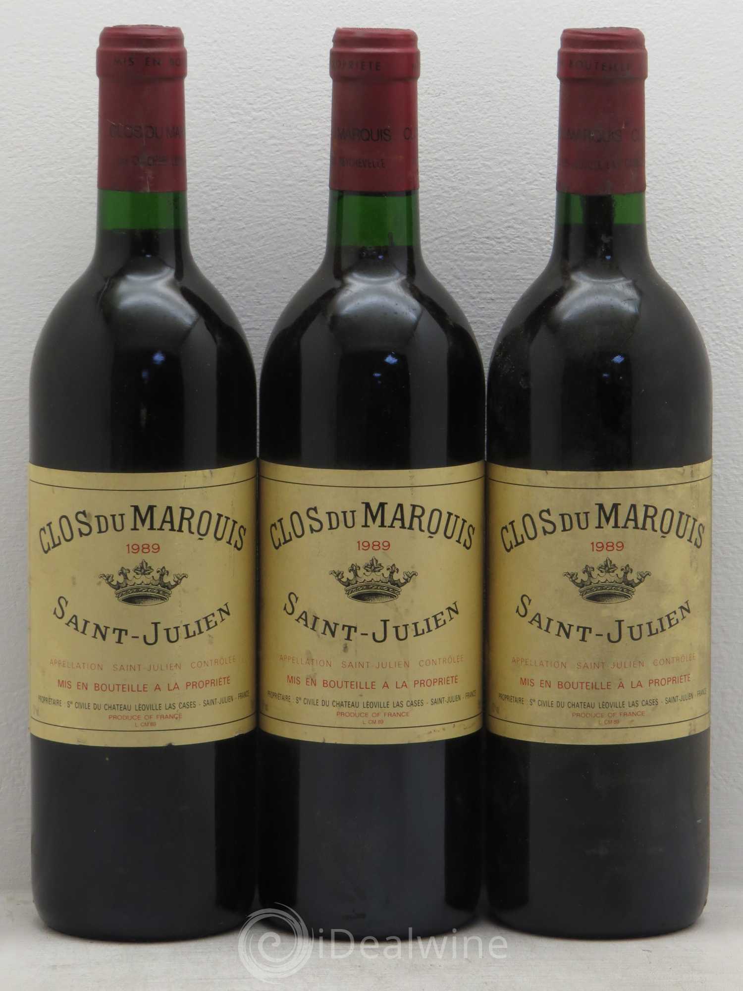 Clos du Marquis 1989 - Lot de 3 bouteilles - 0