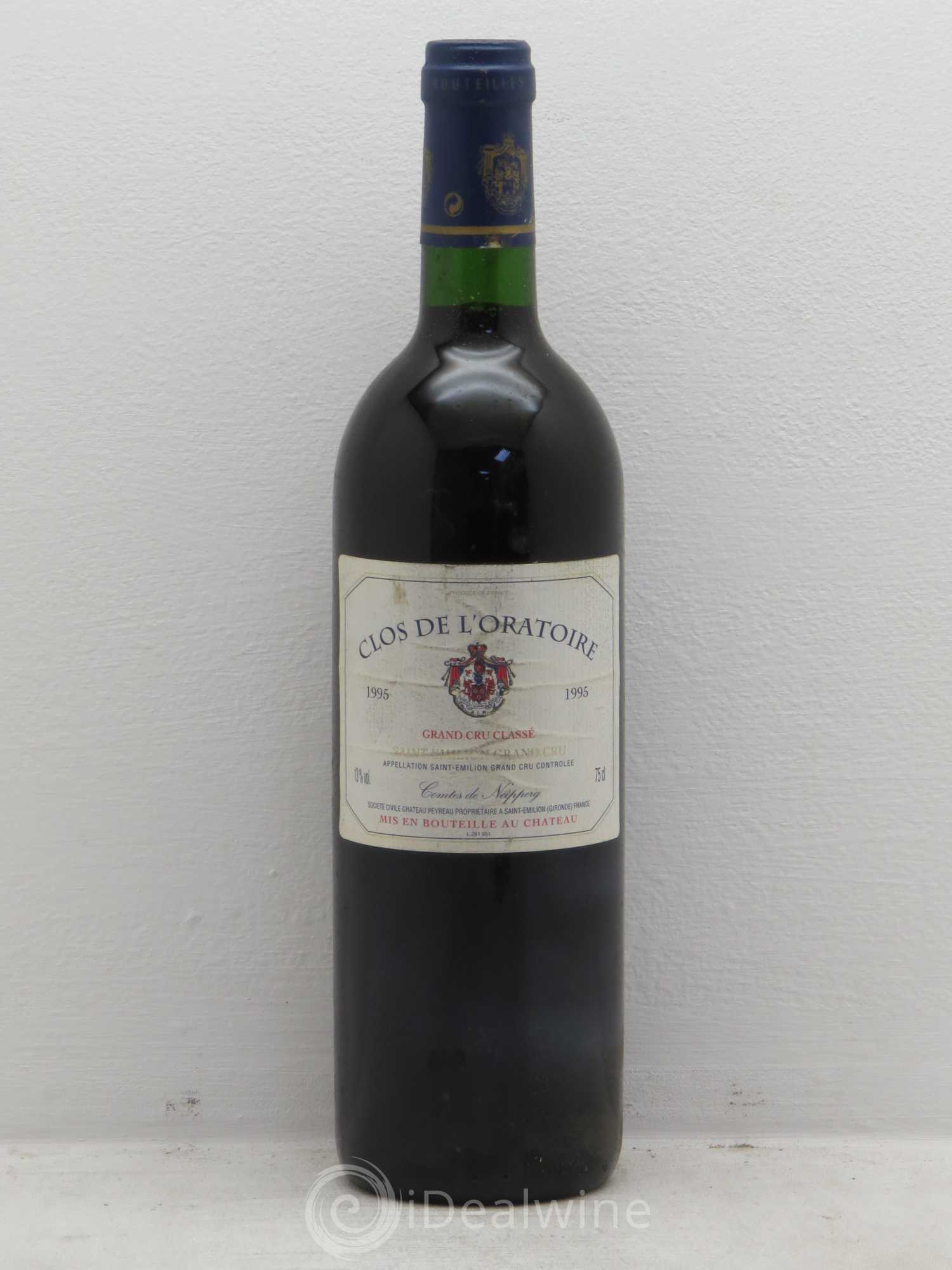 Clos de l'Oratoire Grand Cru Classé 1995 - Lot de 1 bouteille - 0