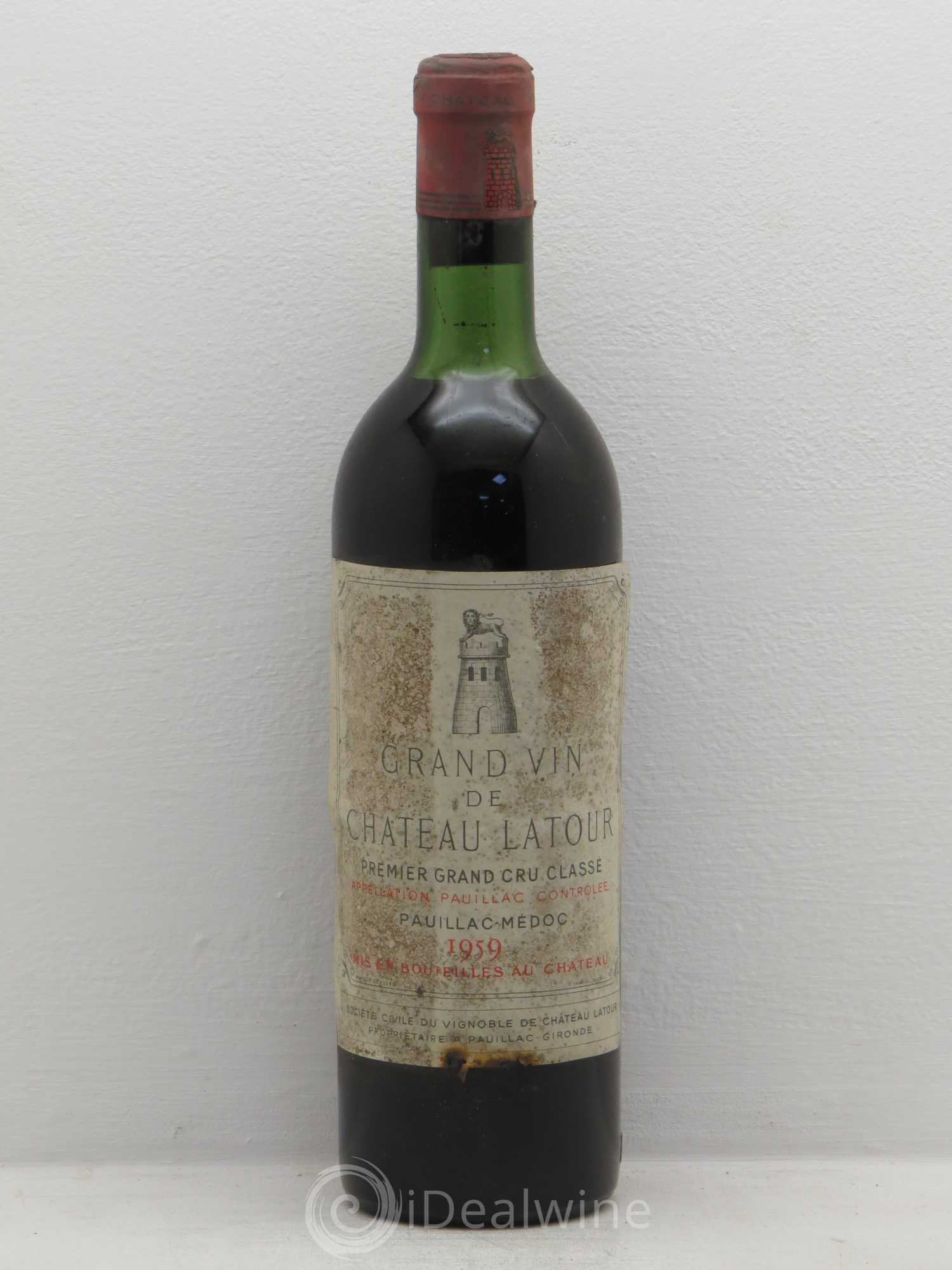 Château Latour 1er Grand Cru Classé 1959 - Lot de 1 bouteille - 0