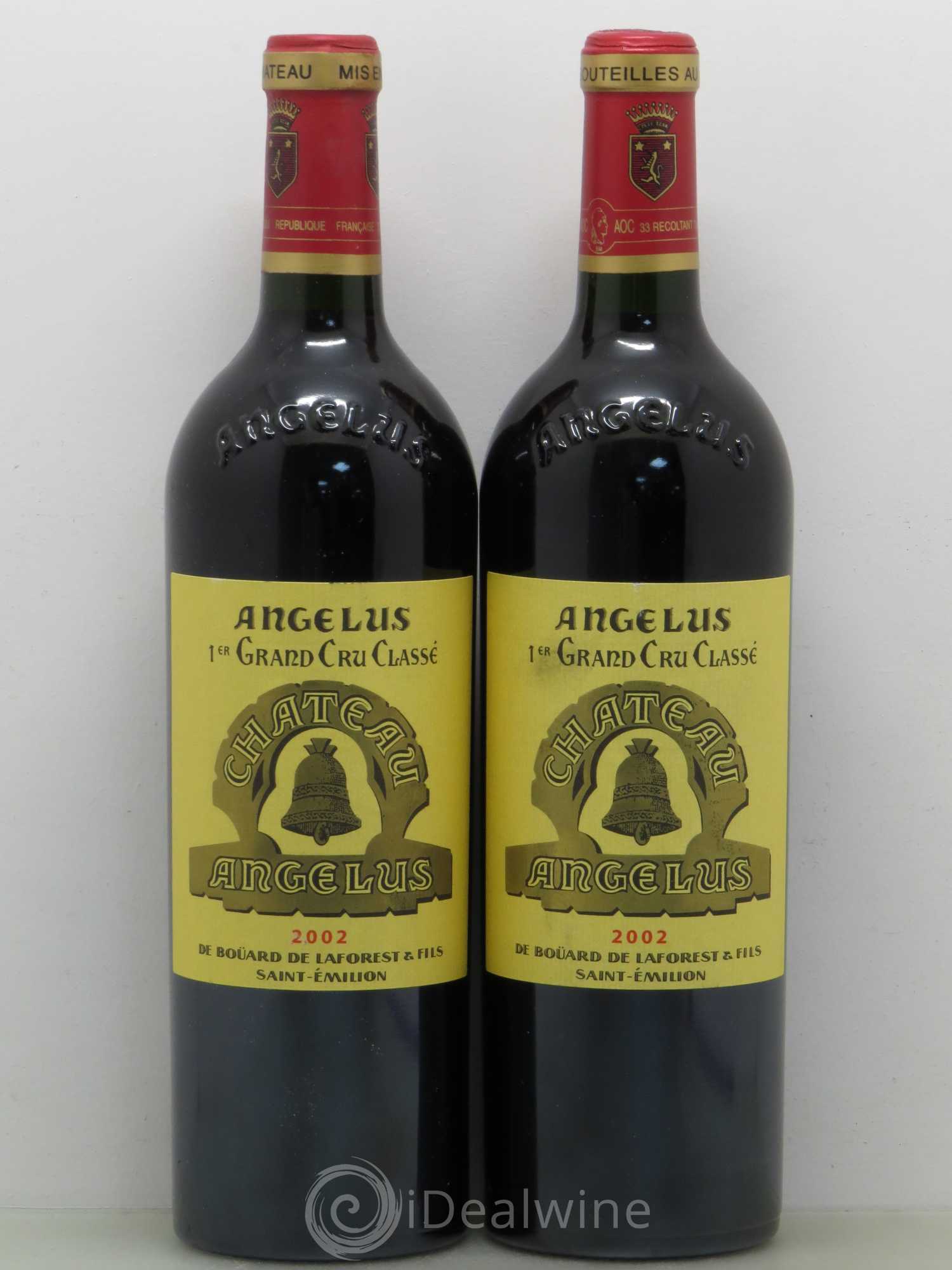 Château Angélus 1er Grand Cru Classé A 2002 - Lot de 2 bouteilles - 0
