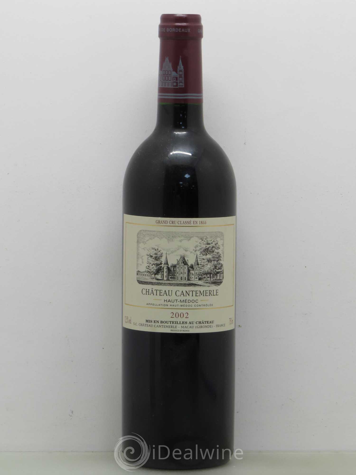 Château Cantemerle 5ème Grand Cru Classé 2002 - Lot de 1 bouteille - 0