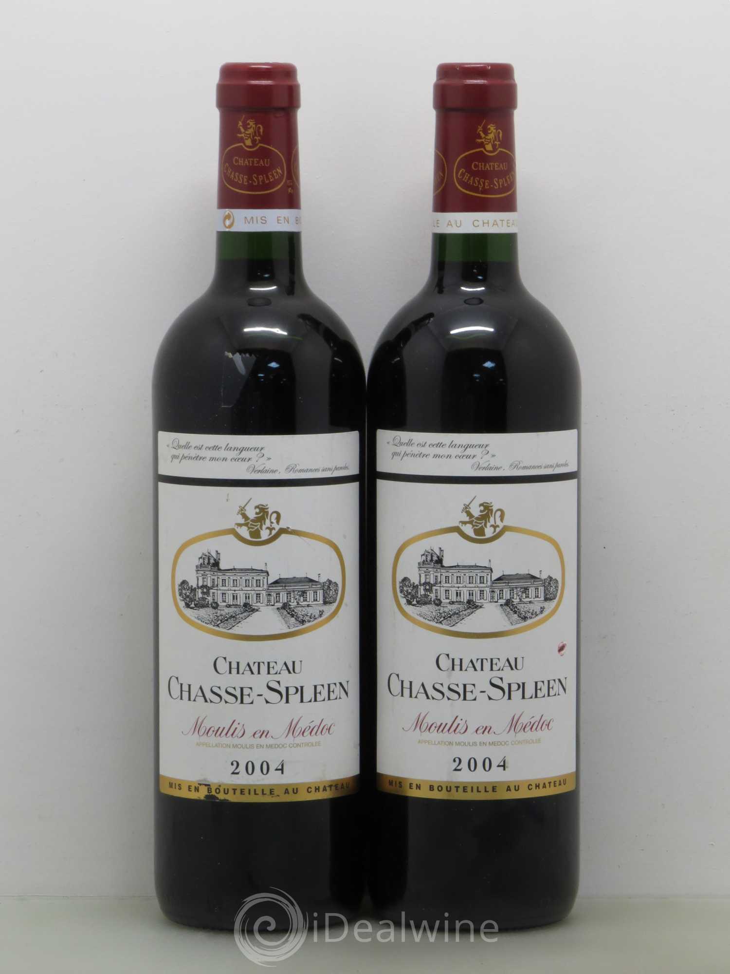 Château Chasse Spleen 2004 - Lot de 2 bouteilles - 0