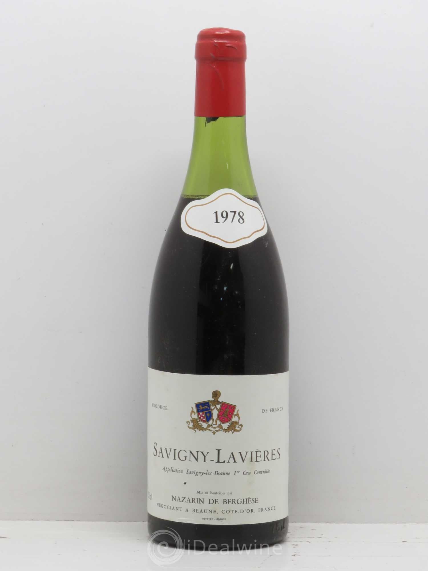 Savigny-lès-Beaune 1er Cru Lavières - Nazarin de Berghese 1978 - Posten von 1 Flasche - 0