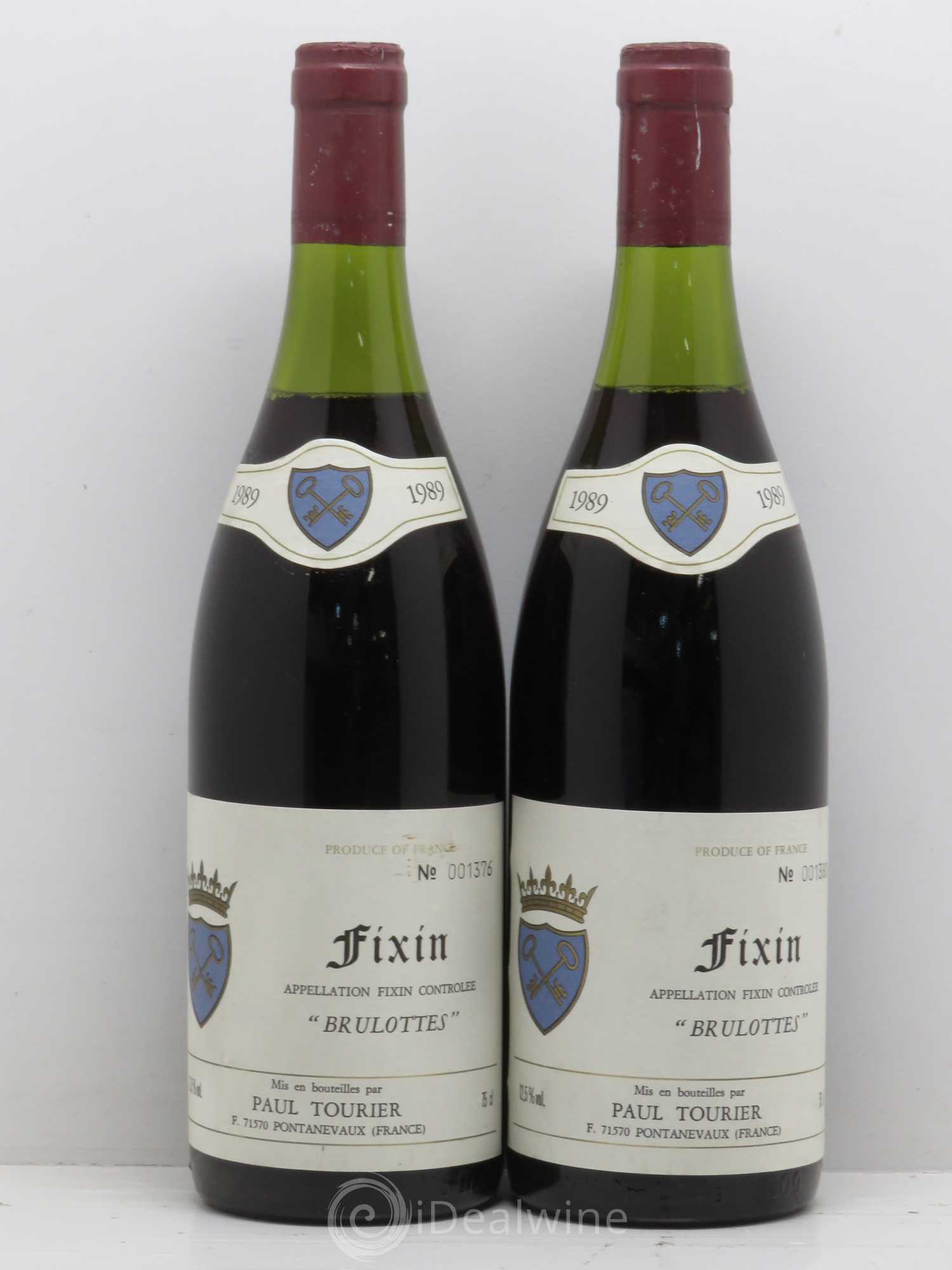 Fixin Brulottes Tourier 1989 - Posten von 2 Flaschen - 0