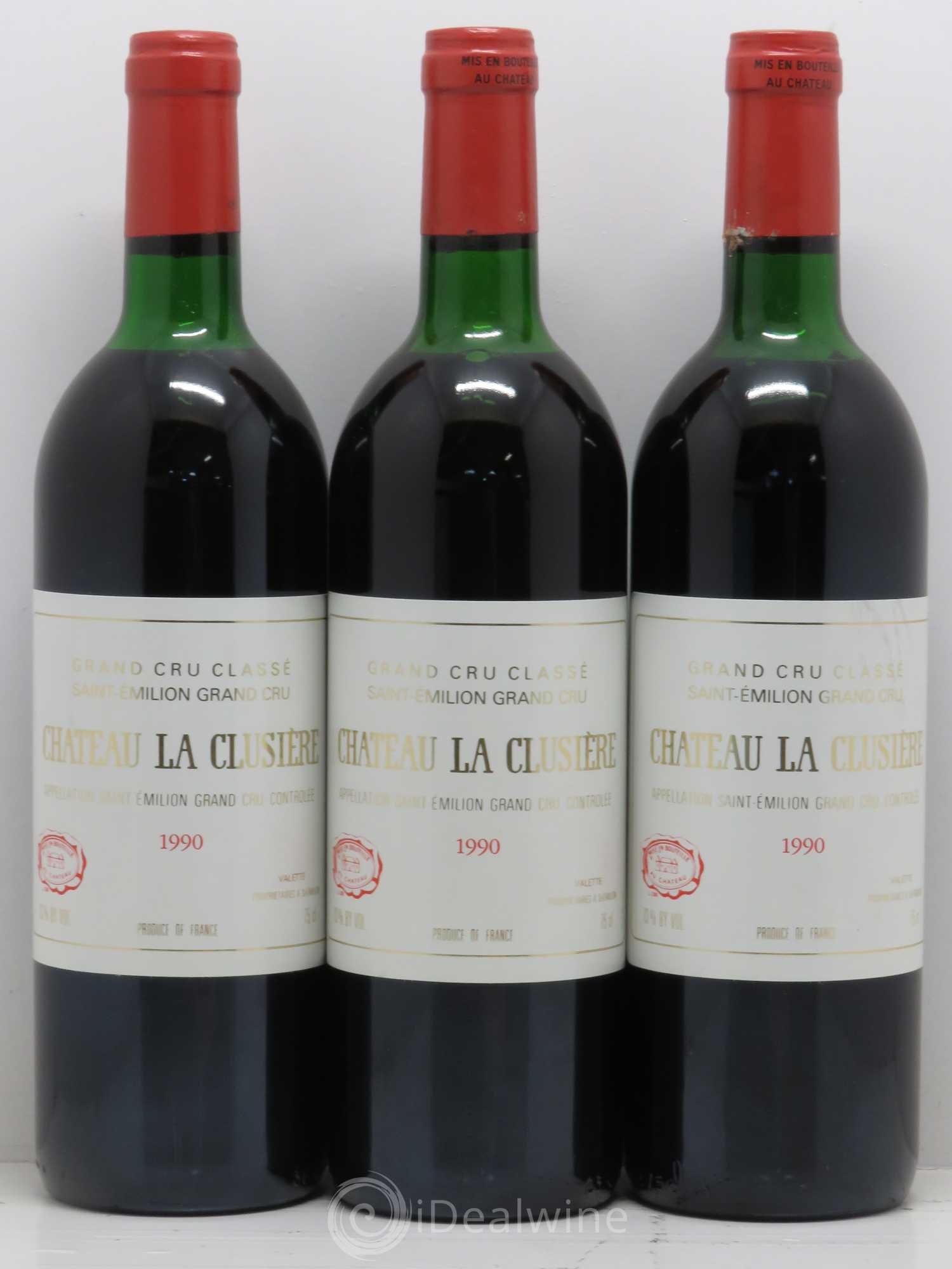 Château la Clusière 1990 - Lot de 3 bouteilles - 0