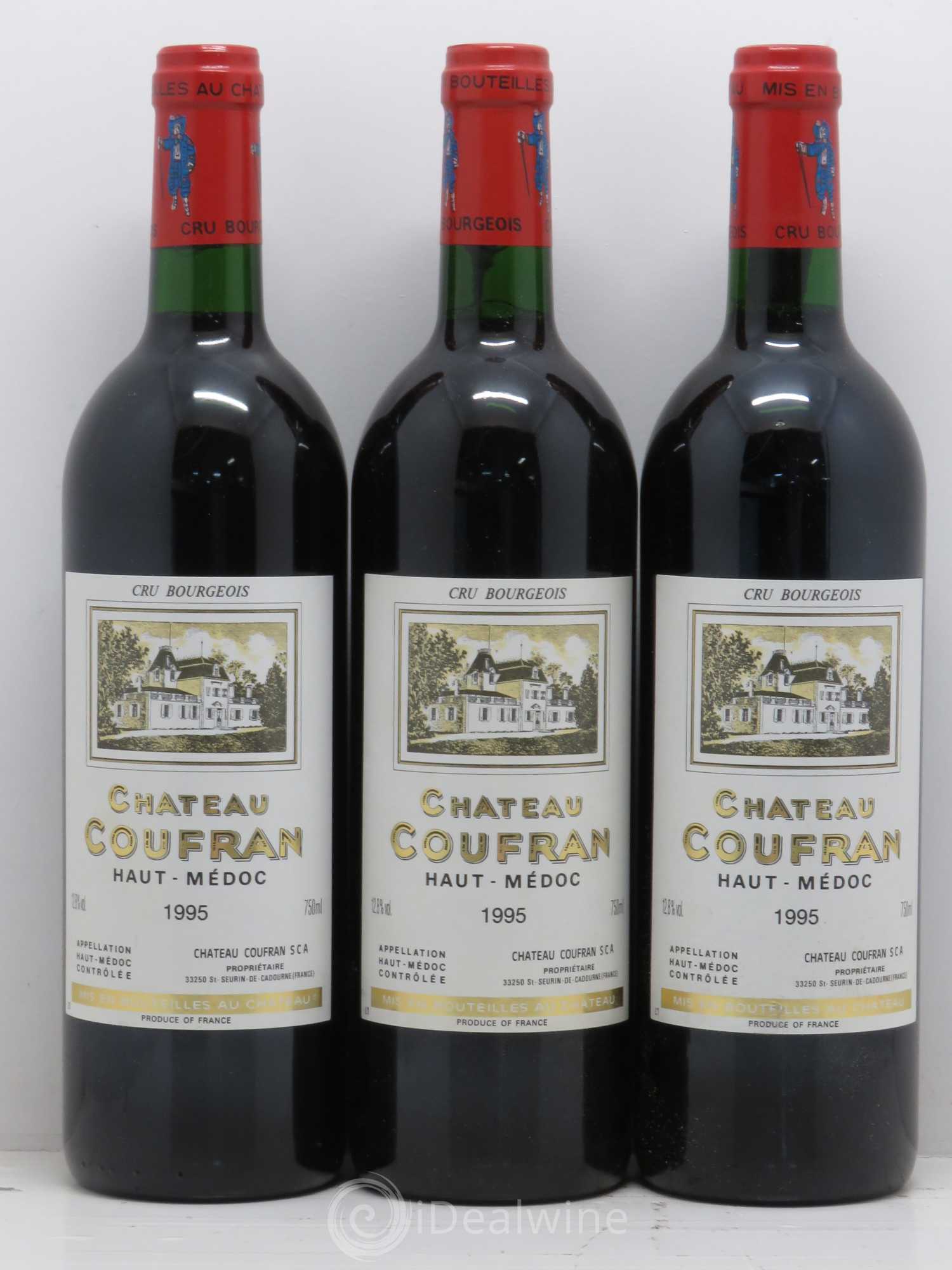 Château Coufran Cru Bourgeois 1995 - Lot de 3 bouteilles - 0
