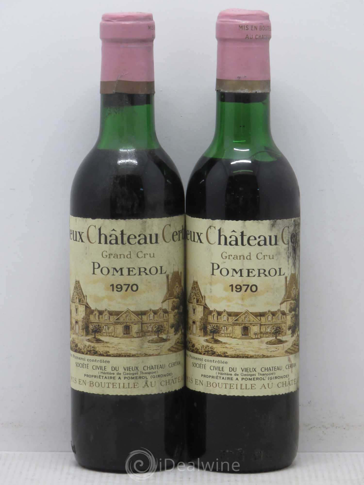 Vieux Château Certan 1970 - Lot de 2 demi bouteilles - 0