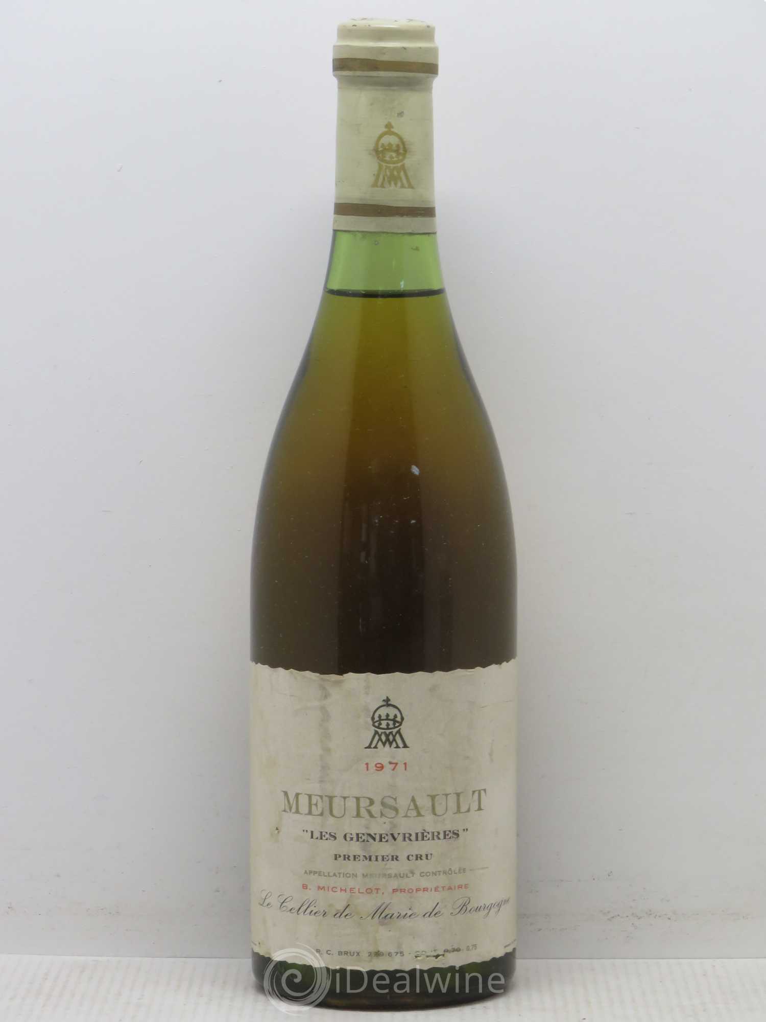 Meursault 1er Cru Les Genevrieres B. Michelot 1971 - Posten von 1 Flasche - 0