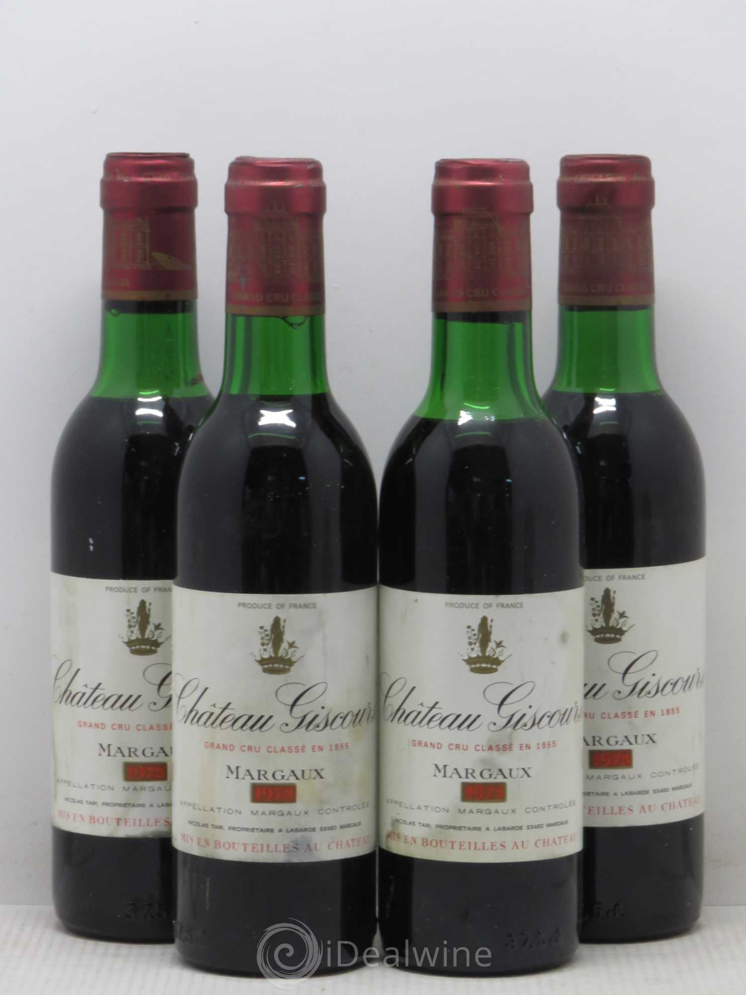 Château Giscours 3ème Grand Cru Classé (sans prix de réserve) 1973 - Lot de 4 demi bouteilles - 0