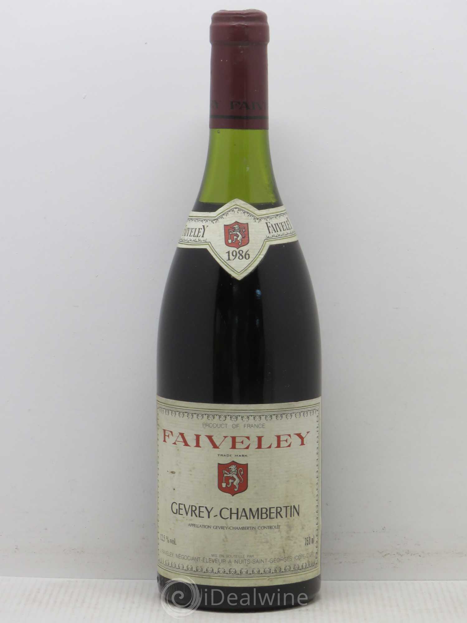 Gevrey-Chambertin Faiveley 1986 - Lot de 1 bouteille - 0